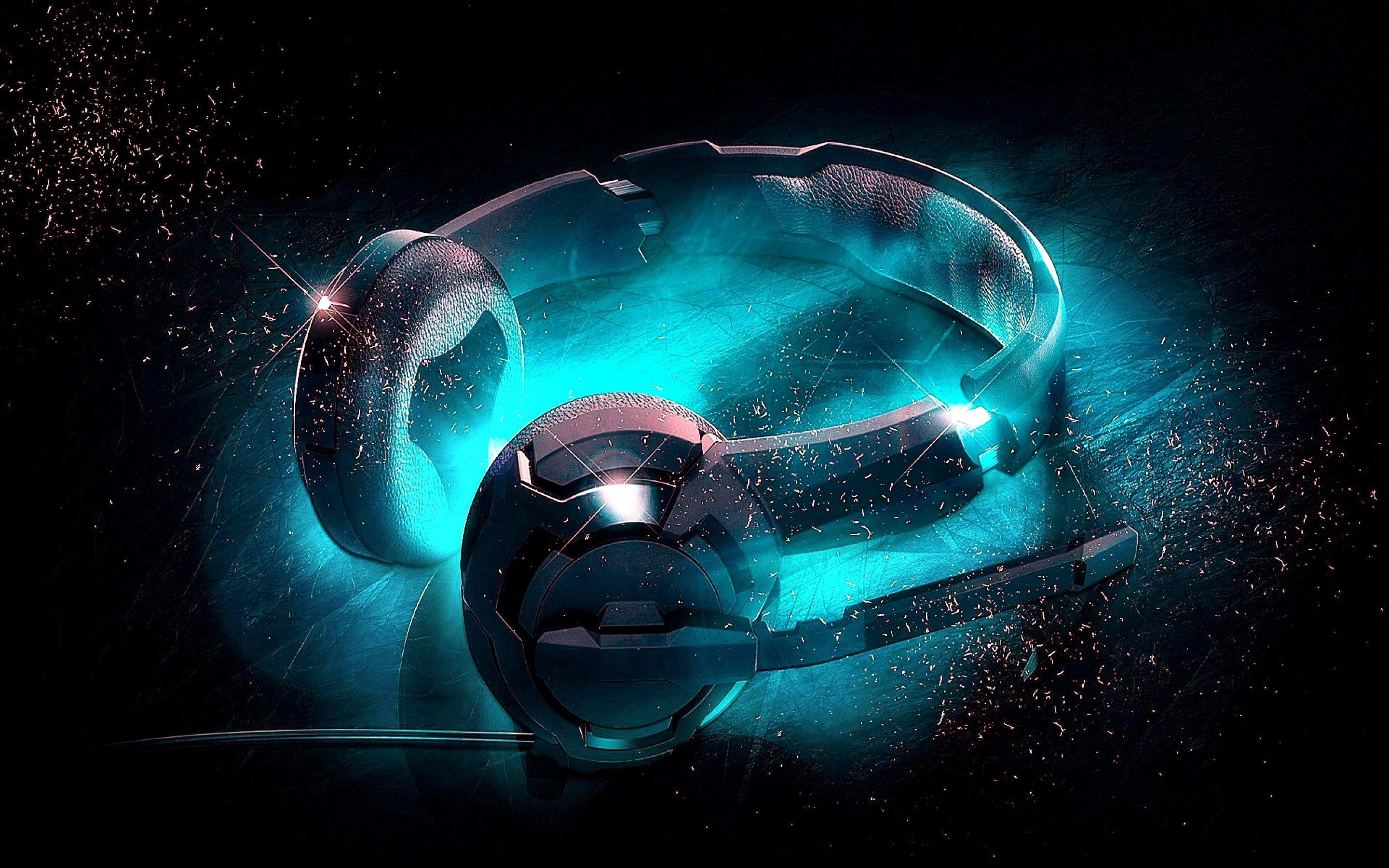 Cuffie DJ blu spaziali, 2880x1800 2K, Desktop