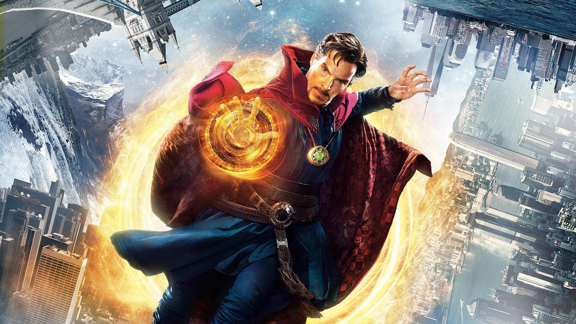 Doctor Strange mantello magia arancione, 1920x1080 Full HD, Desktop