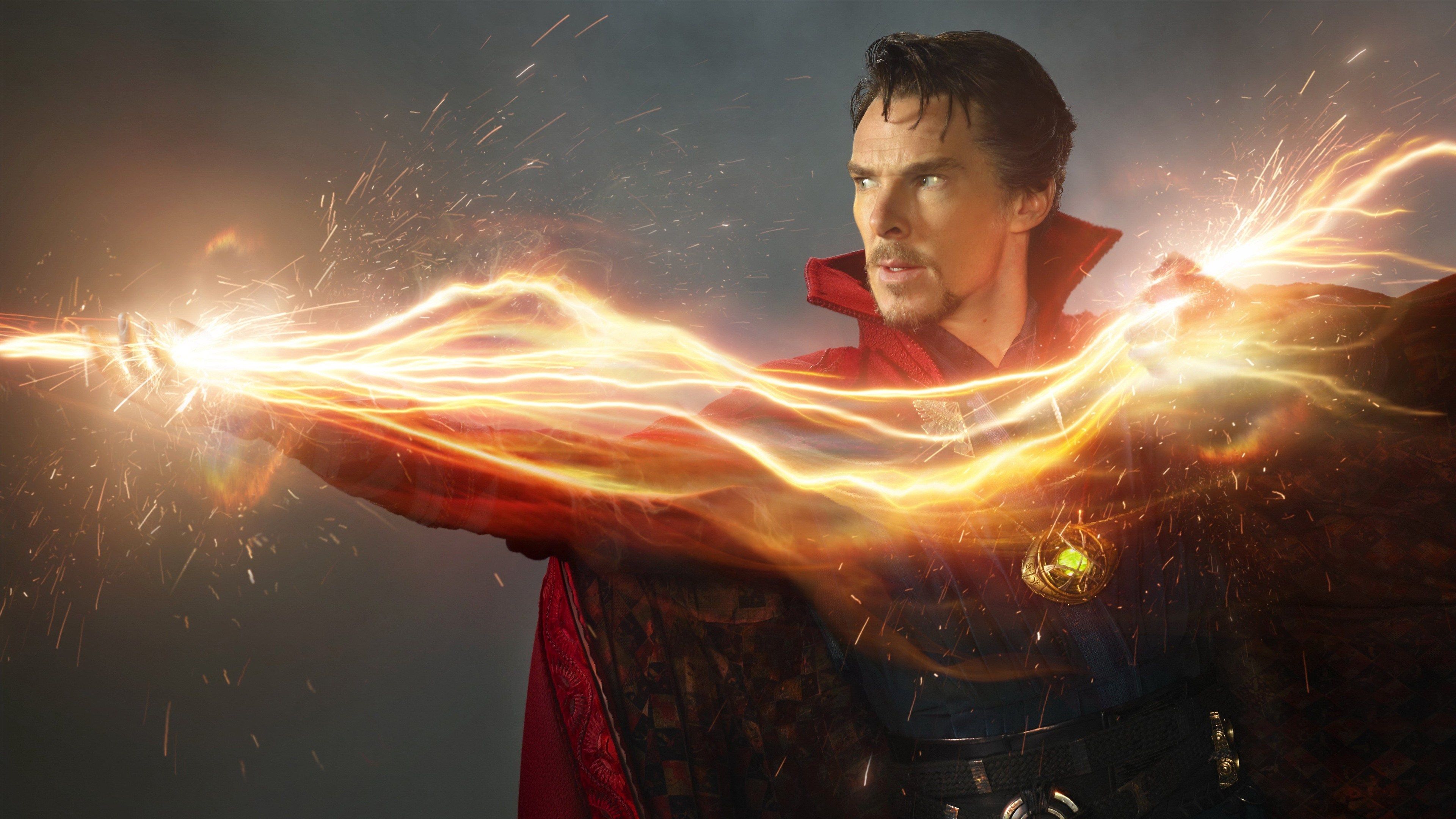 Doctor Strange magia arancione, 3840x2160 Ultra HD, PC