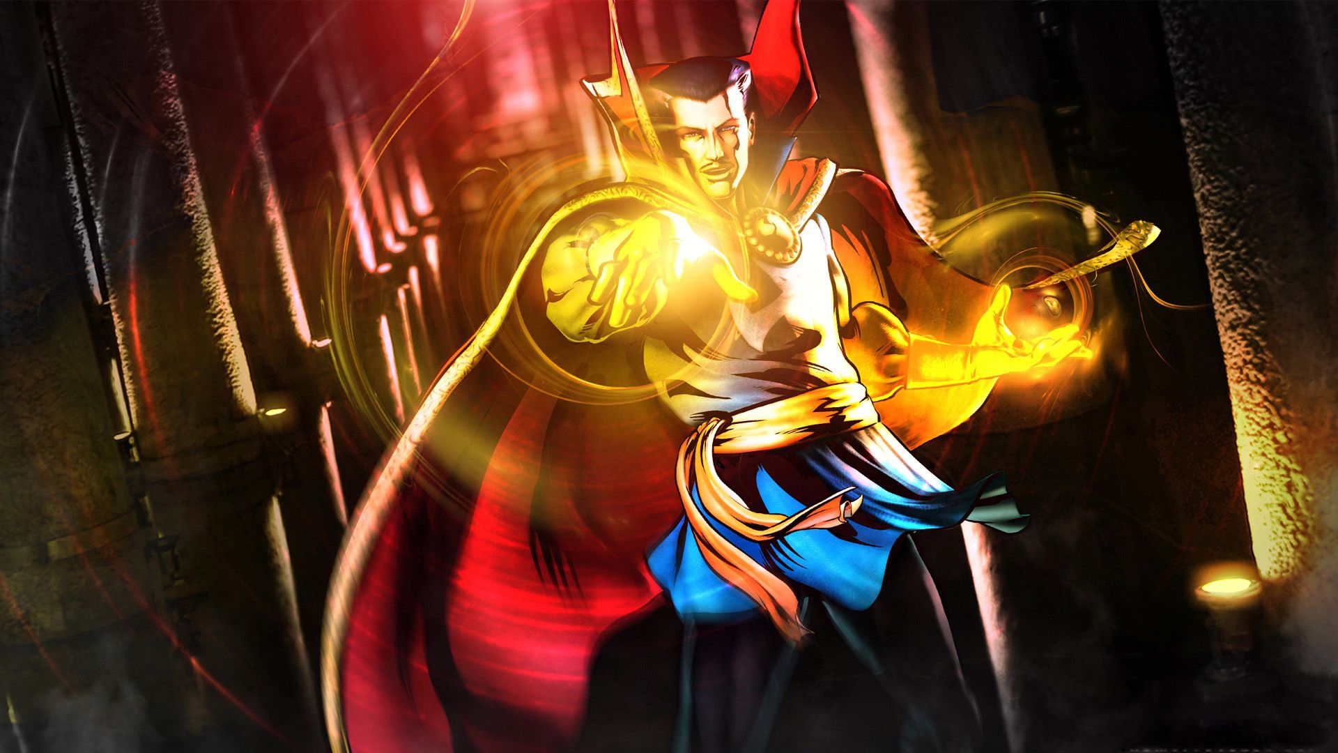 Doctor Strange magia arancione, 1920x1080 1080p, Desktop
