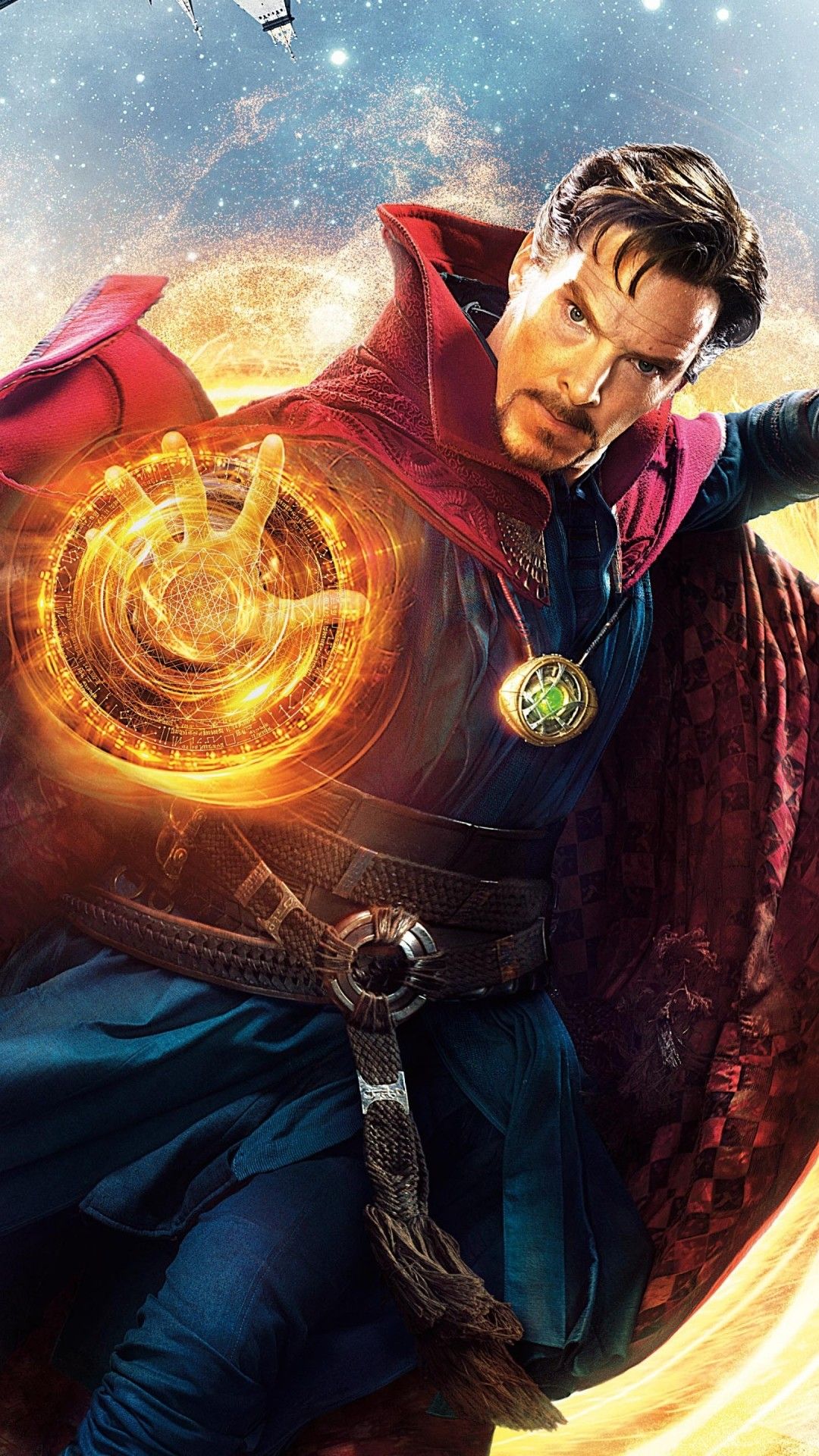 Doctor Strange con mantello e occhio di Agamotto, 1080x1920 Verticale, Mobile