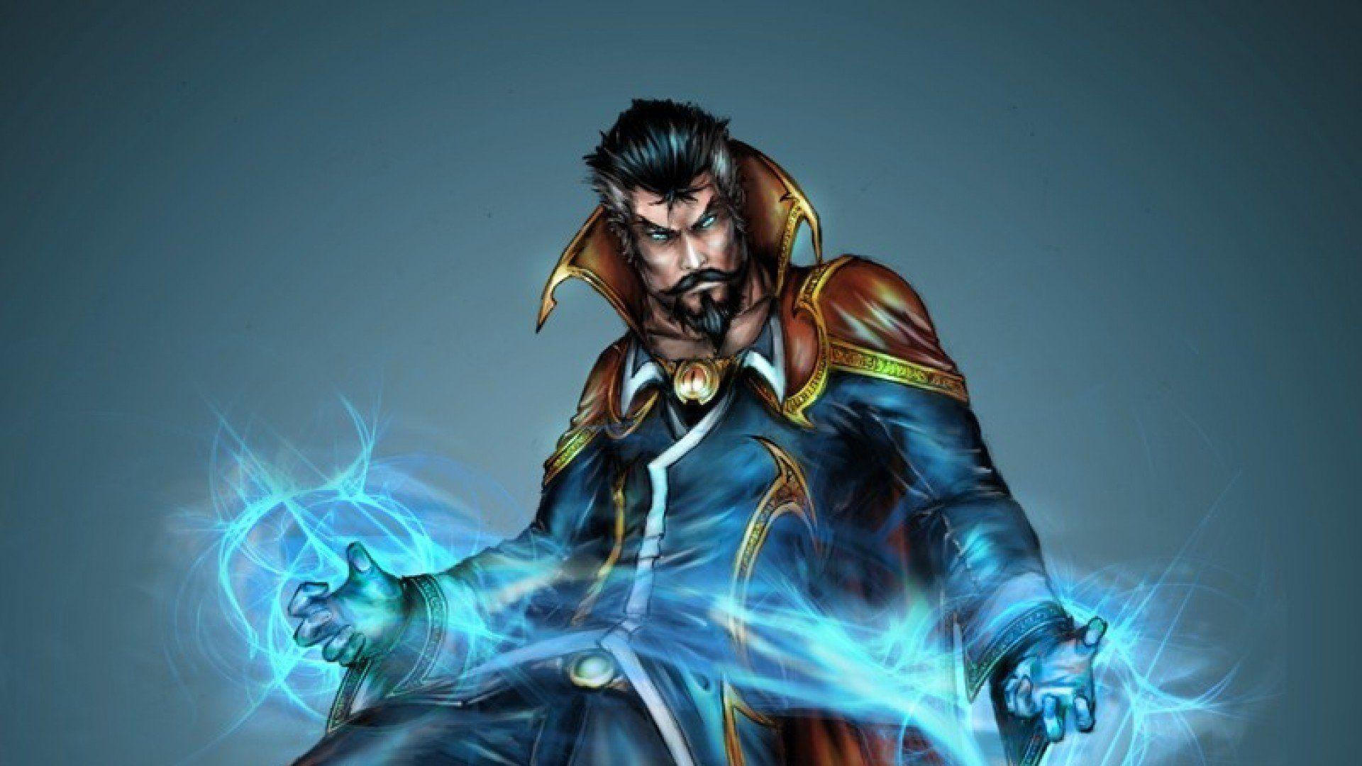 Doctor Strange con energia magica blu, 1920x1080 Full HD 1080p, Monitor Gaming