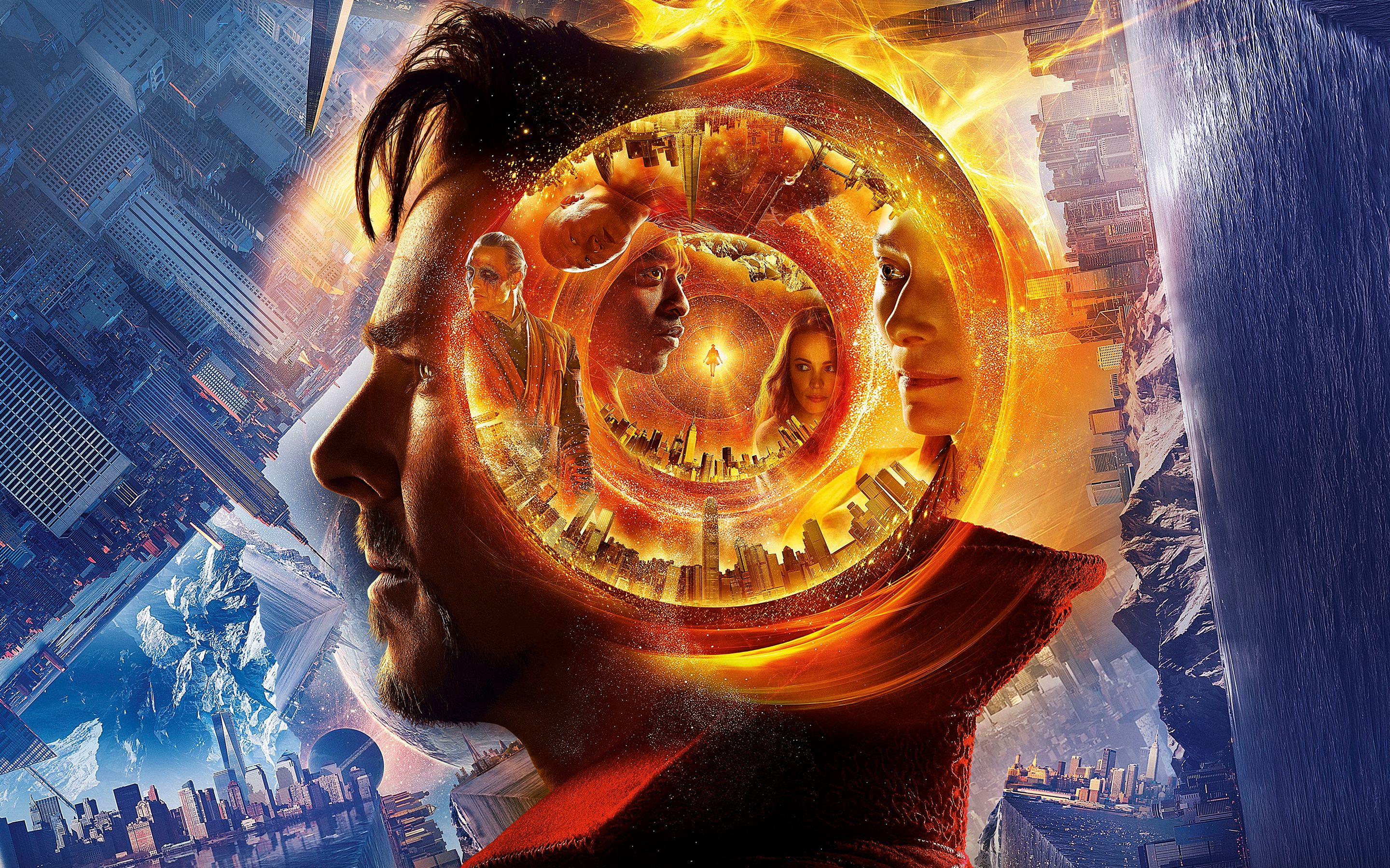 Doctor Strange portale magico arancione, 2880x1800 2K, Desktop