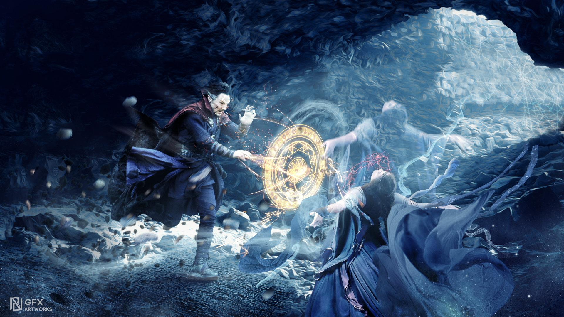Doctor Strange portale magico blu, 1920x1080 Full HD, PC Desktop