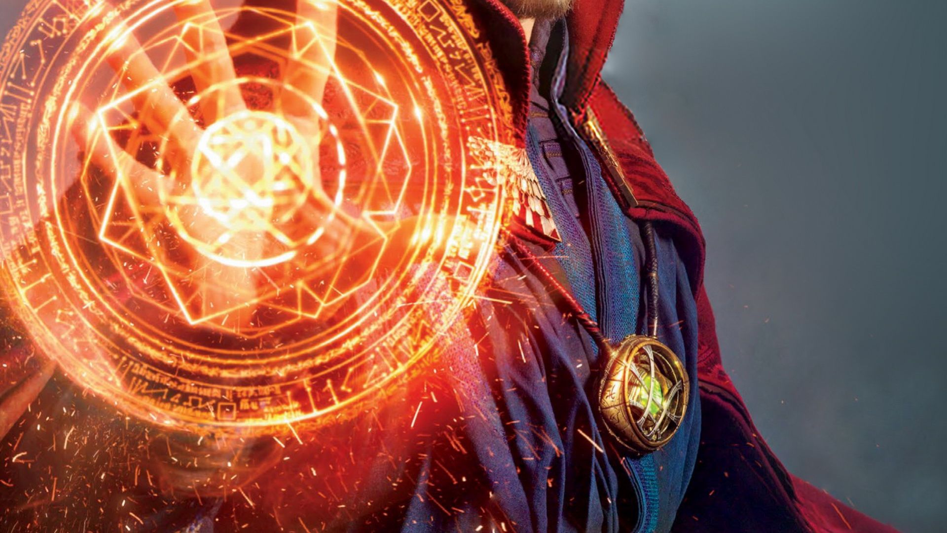 Doctor Strange portale magico arancione, 1920x1080 1080p, PC