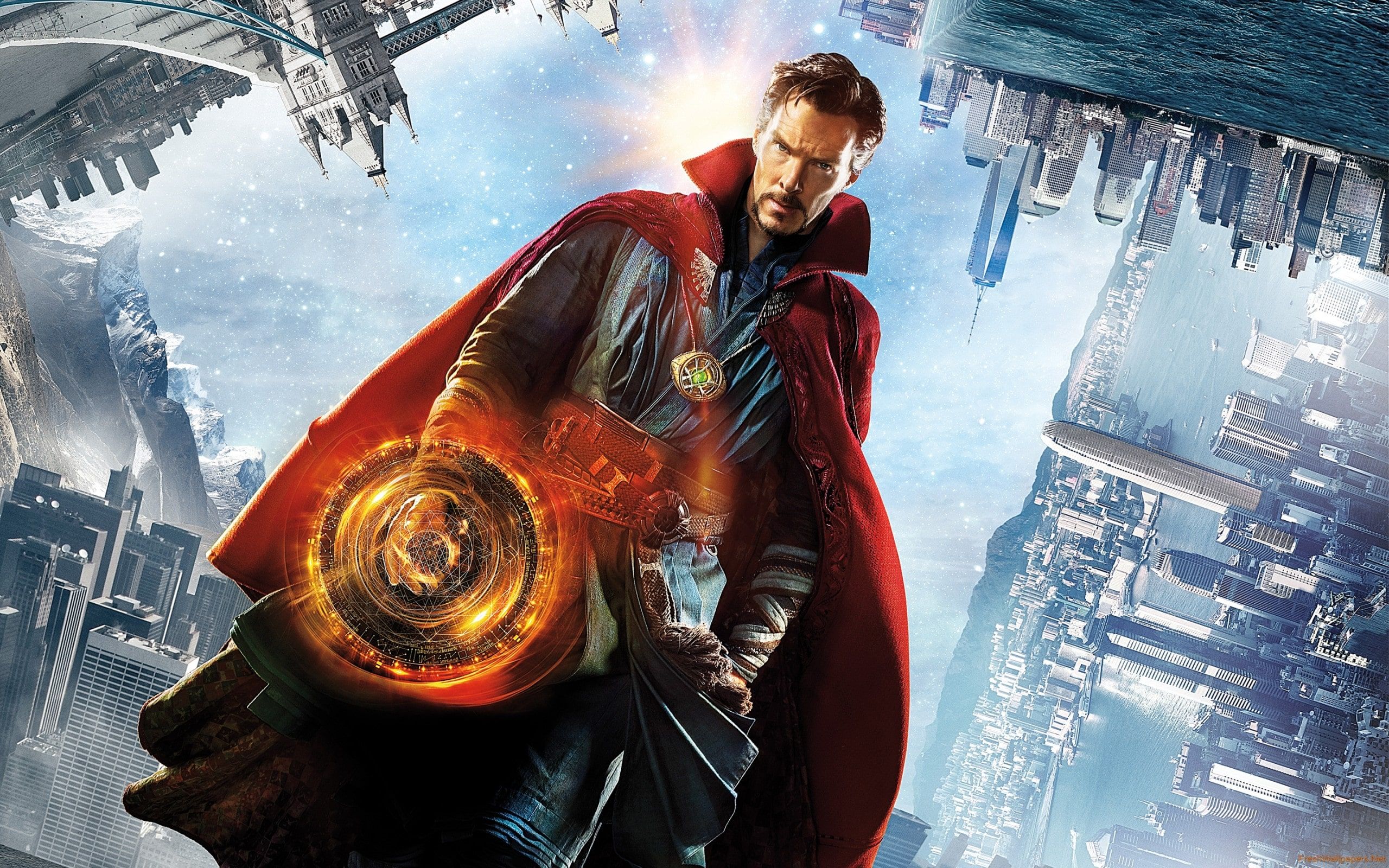 Doctor Strange città capovolta, 2560x1600 2K, Desktop