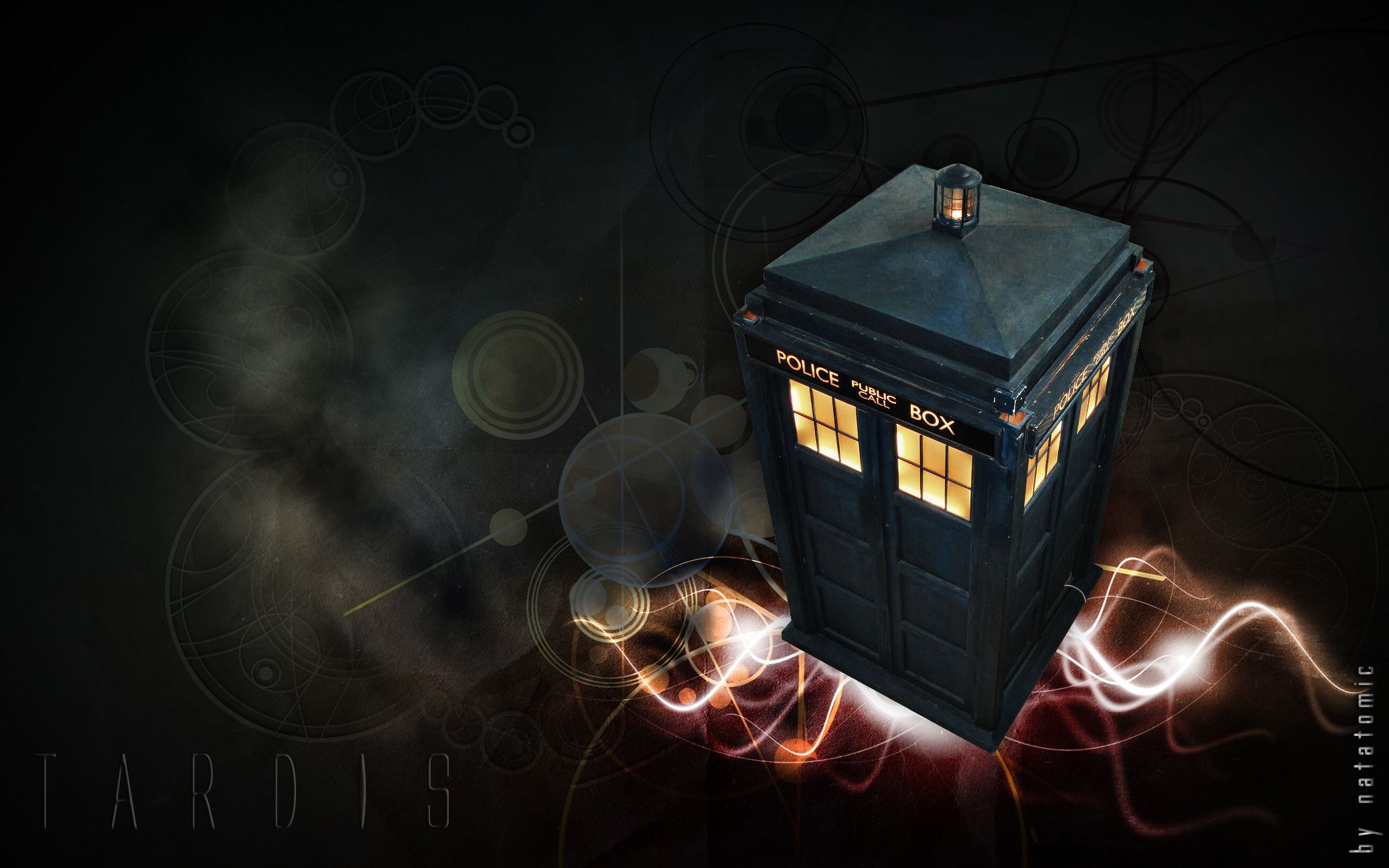 Doctor Who silhouette Tardis, 1300x1300 HD, Desktop