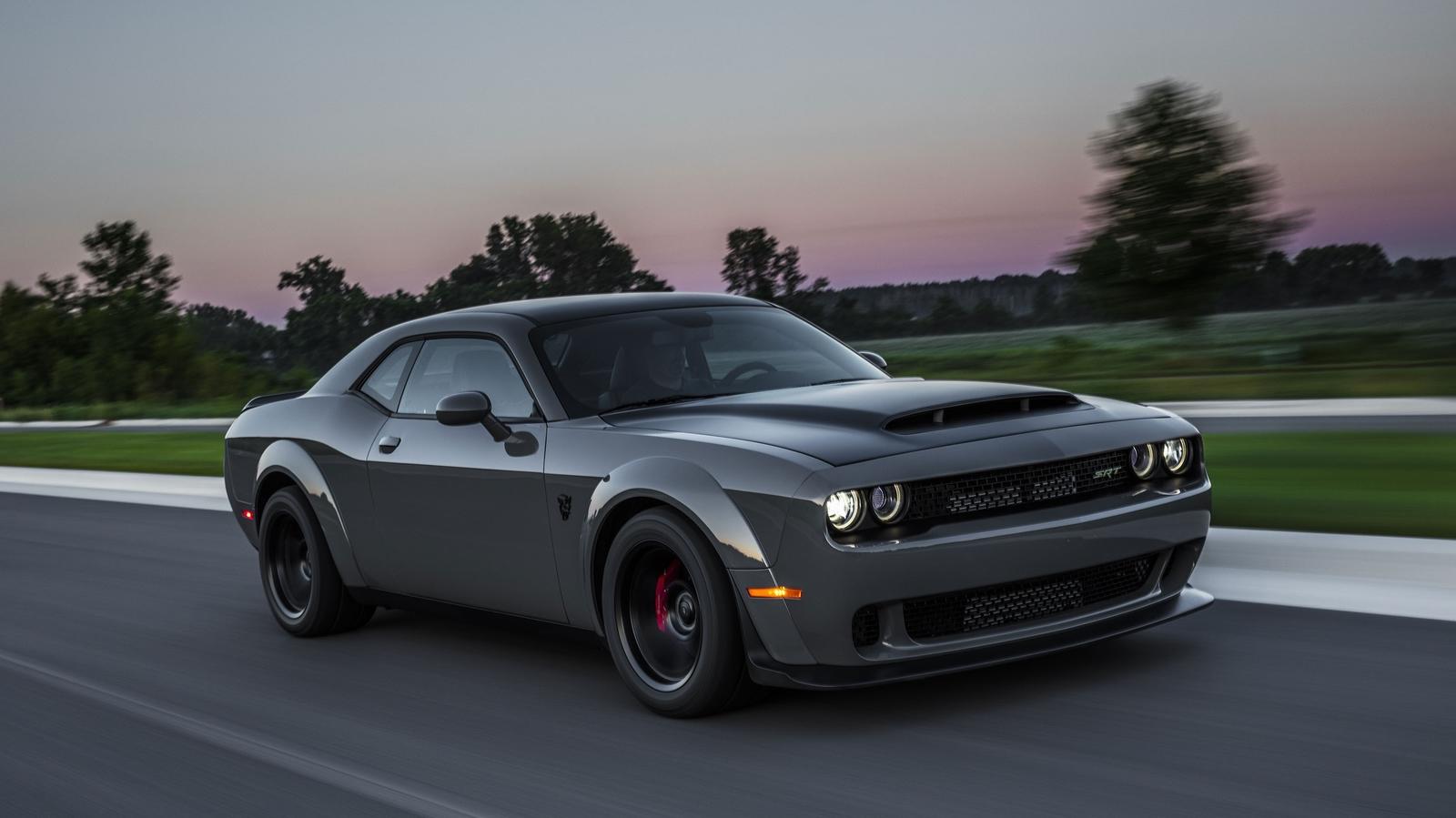Dodge Challenger SRT Demon grigia, 840 CV, 1600x899 HD, PC Desktop