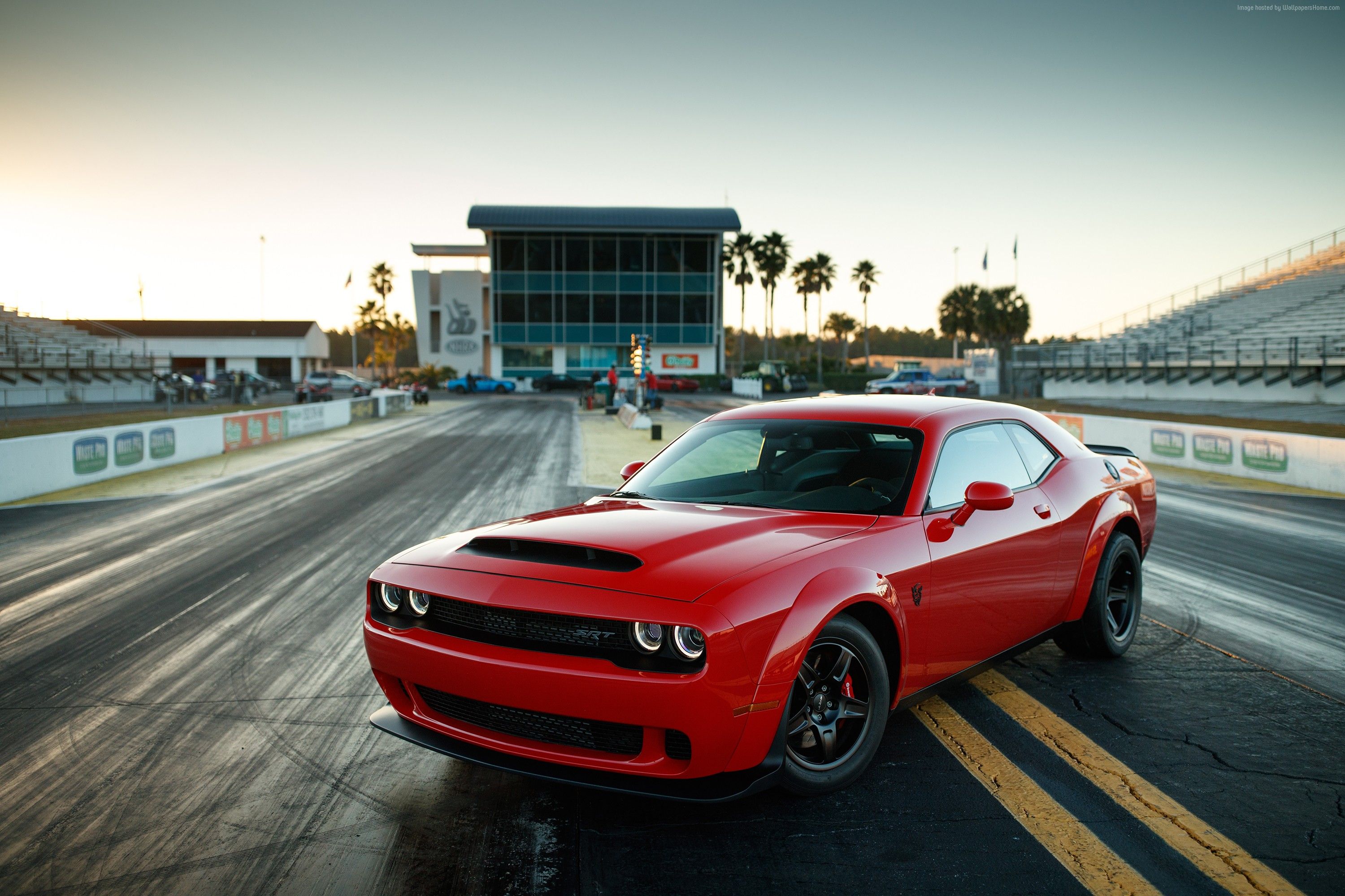 Dodge Challenger rossa pista, muscle car americana, 3000x2000 WQXGA, Monitor Gaming