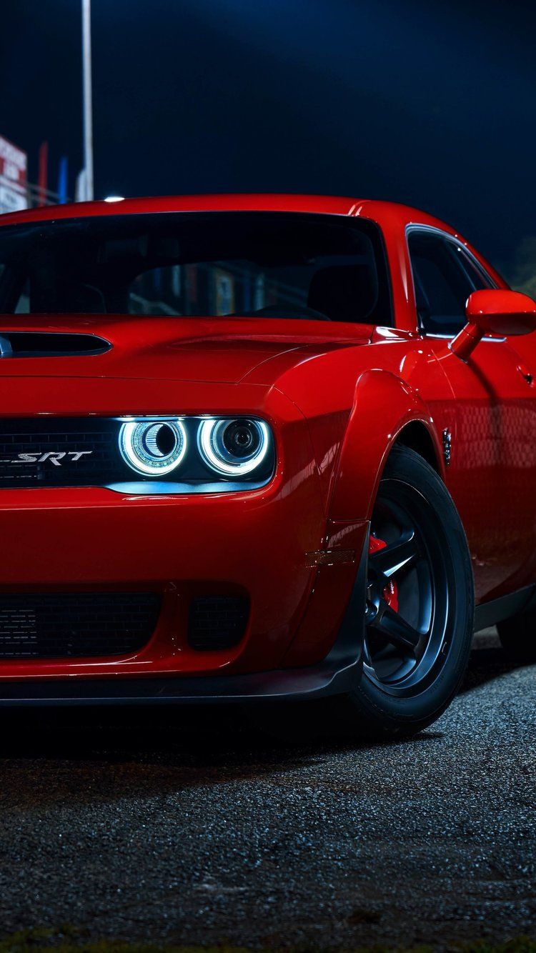 Dodge Challenger SRT Demon rossa, modello 2018, 750x1334 Full HD Verticale, iPhone