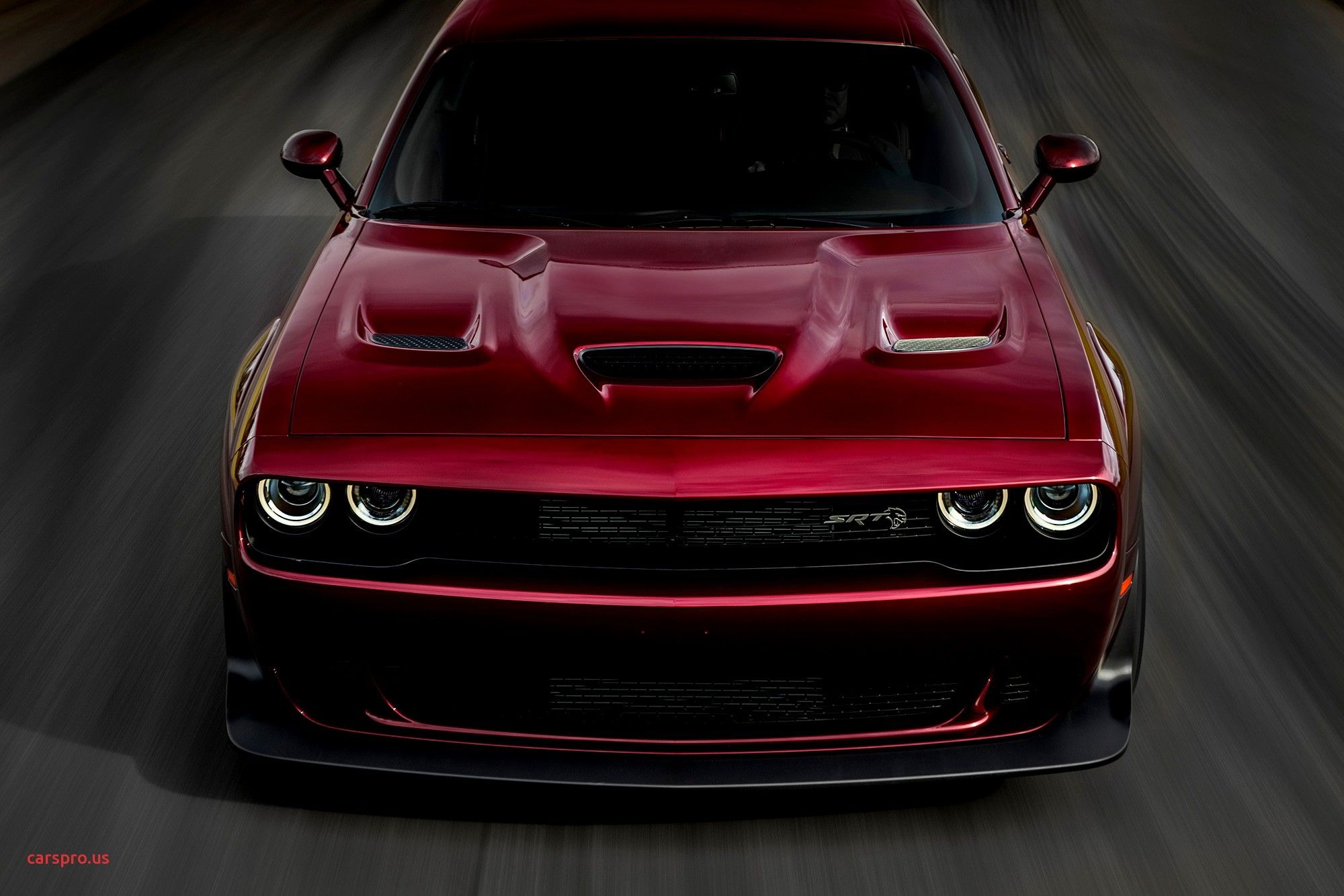 Dodge Challenger Demon rossa, cofano Air-Grabber, 2000x1334 2K, PC Desktop