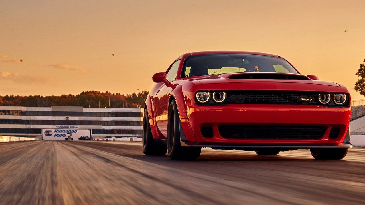 Dodge Challenger SRT Demon rossa, modello 2018, 1280x720 720p, iMac