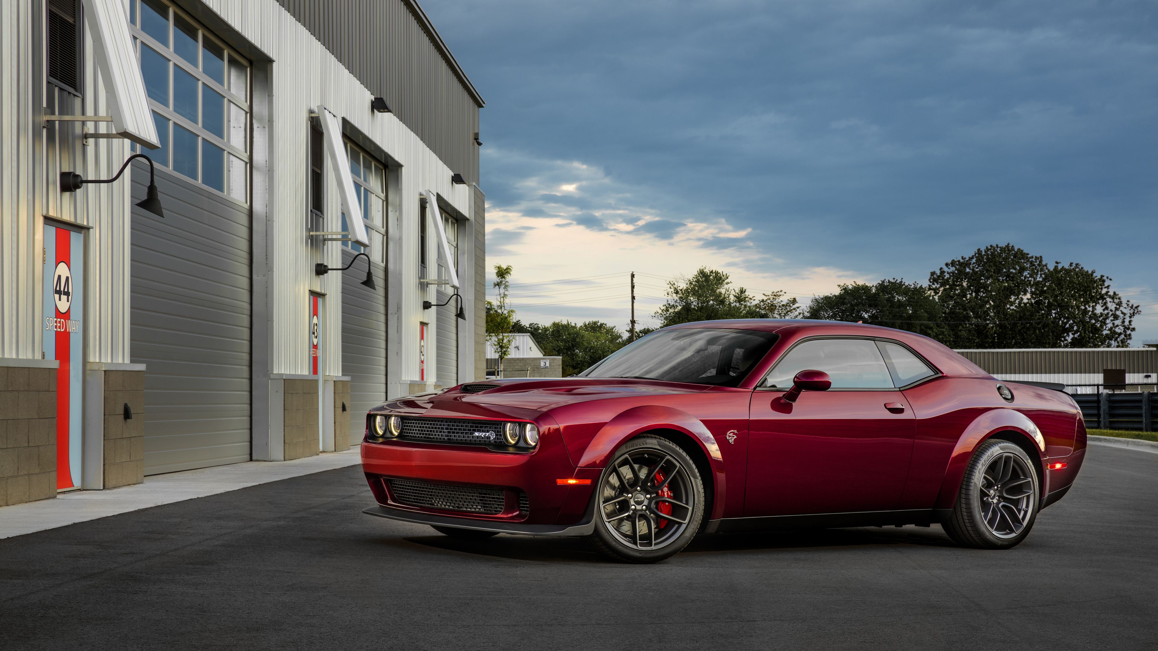 Dodge Challenger Demon rossa, 3840x2160 4K, Monitor 4K