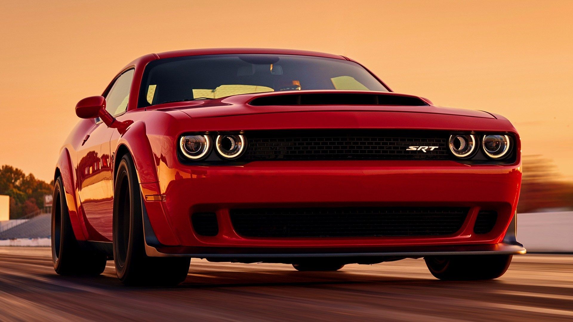 Dodge Challenger SRT Demon rossa, serie limitata 3.300 esemplari, 1920x1080 Full HD, PC Desktop