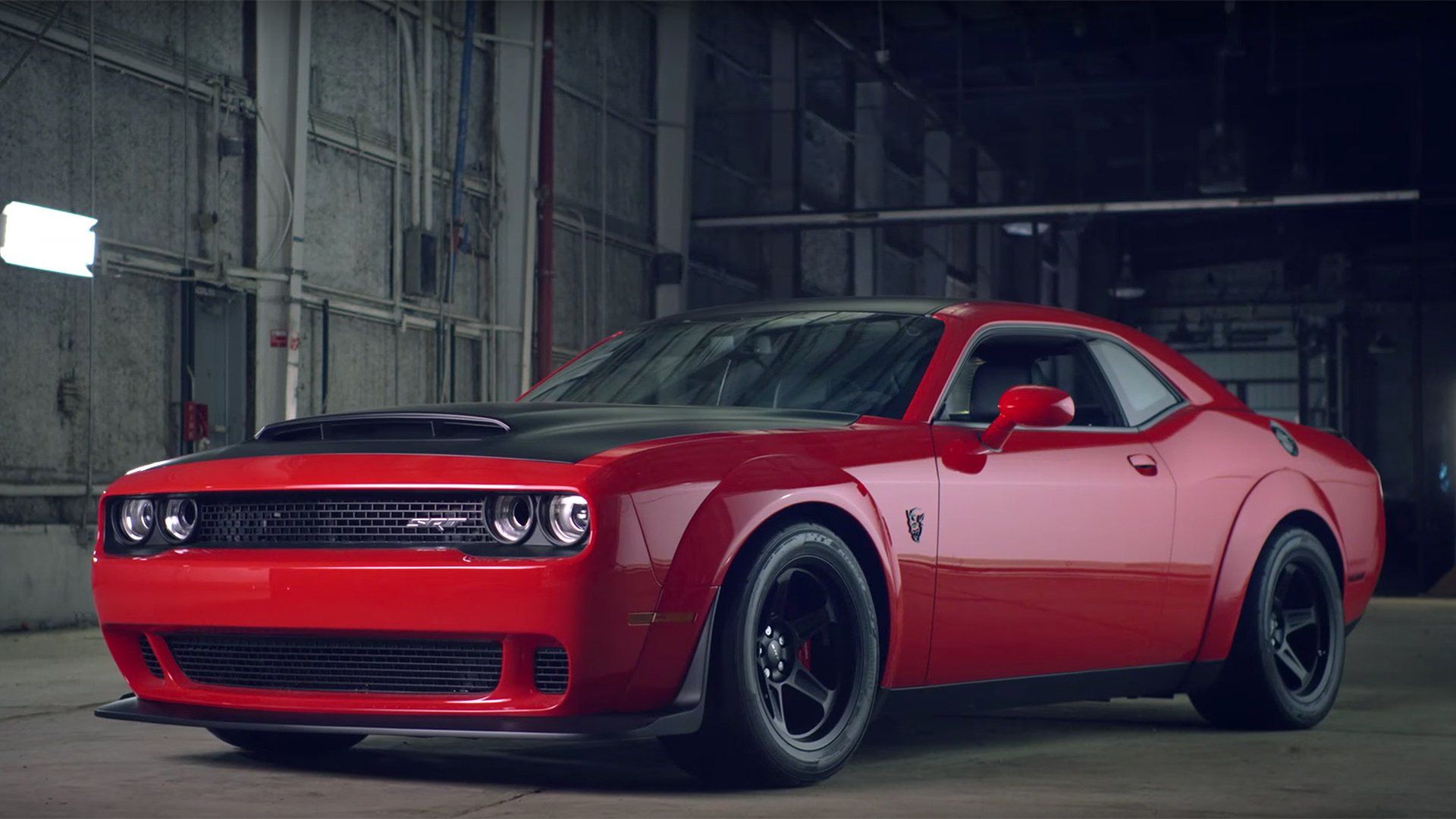 Dodge Challenger Demon rossa, 1920x1080 Full HD, PC Desktop