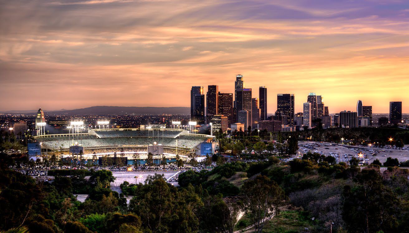 Dodger Stadium al tramonto, 3840x2400 4K Ultra HD, Smart TV 4K