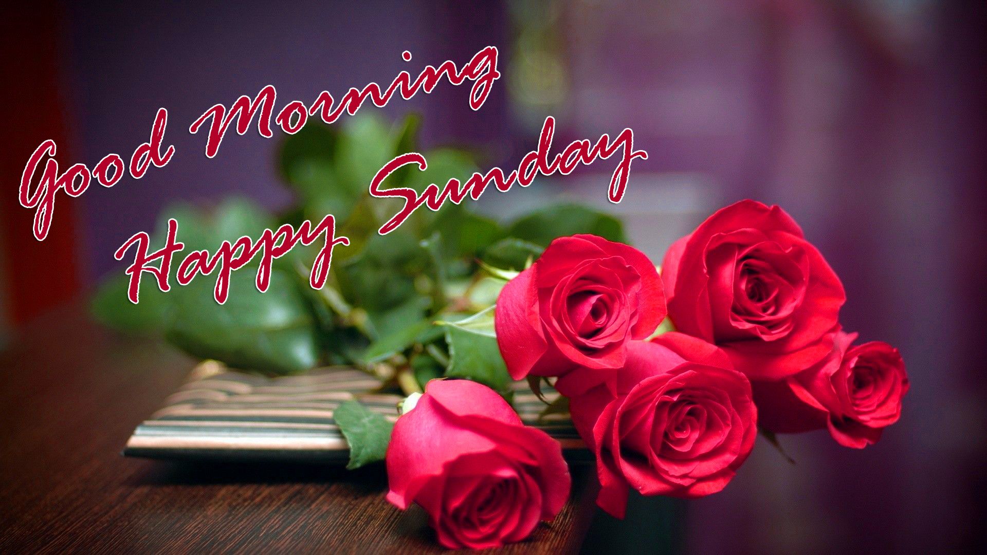 Rose rosse buon mattino domenica, 1920x1080 1080p, Desktop