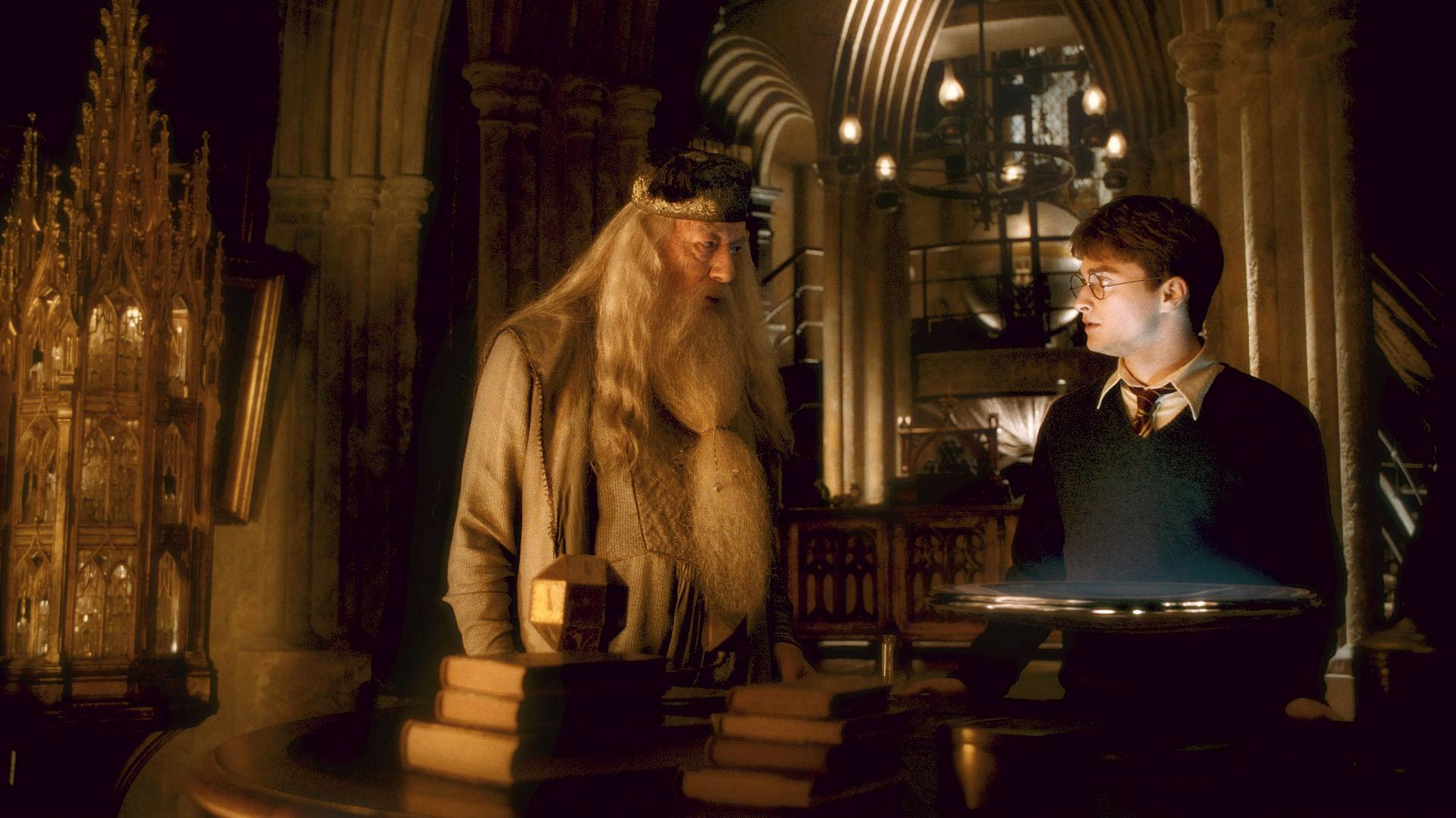 Silente e Harry Potter, J.K. Rowling, 1920x1080 Full HD, Desktop