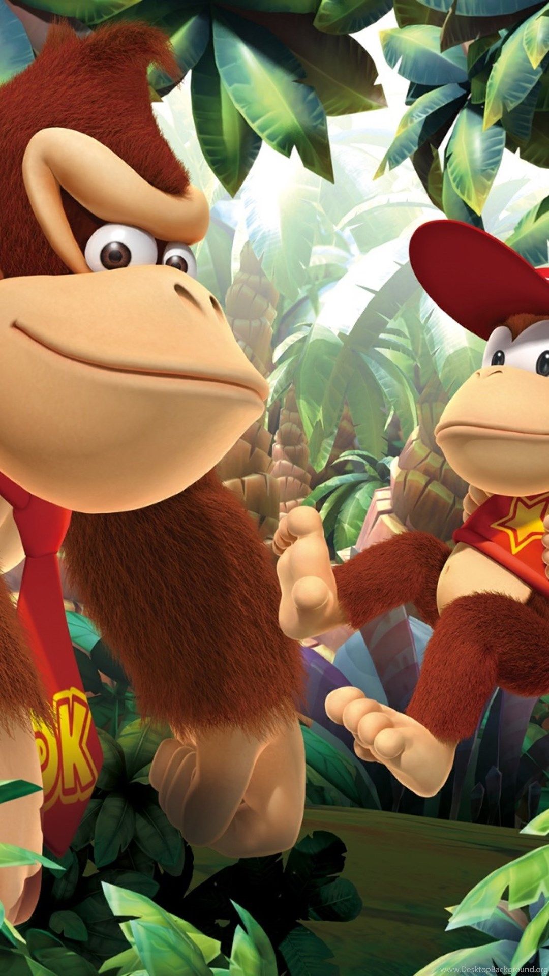 Donkey Kong e Diddy Kong, 1080x1920 Full HD Verticale, Smartphone