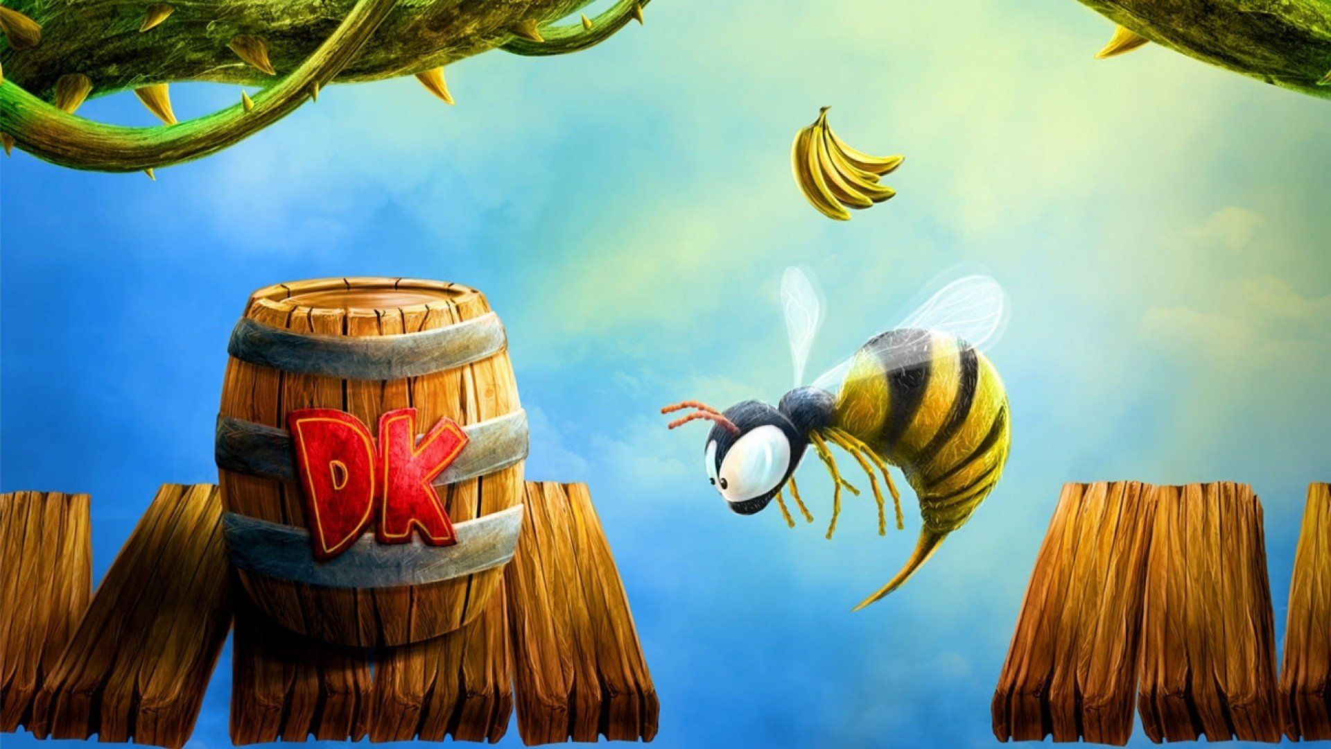 Donkey Kong Country, Zinger e barile, 1920x1080 Full HD, PC Desktop
