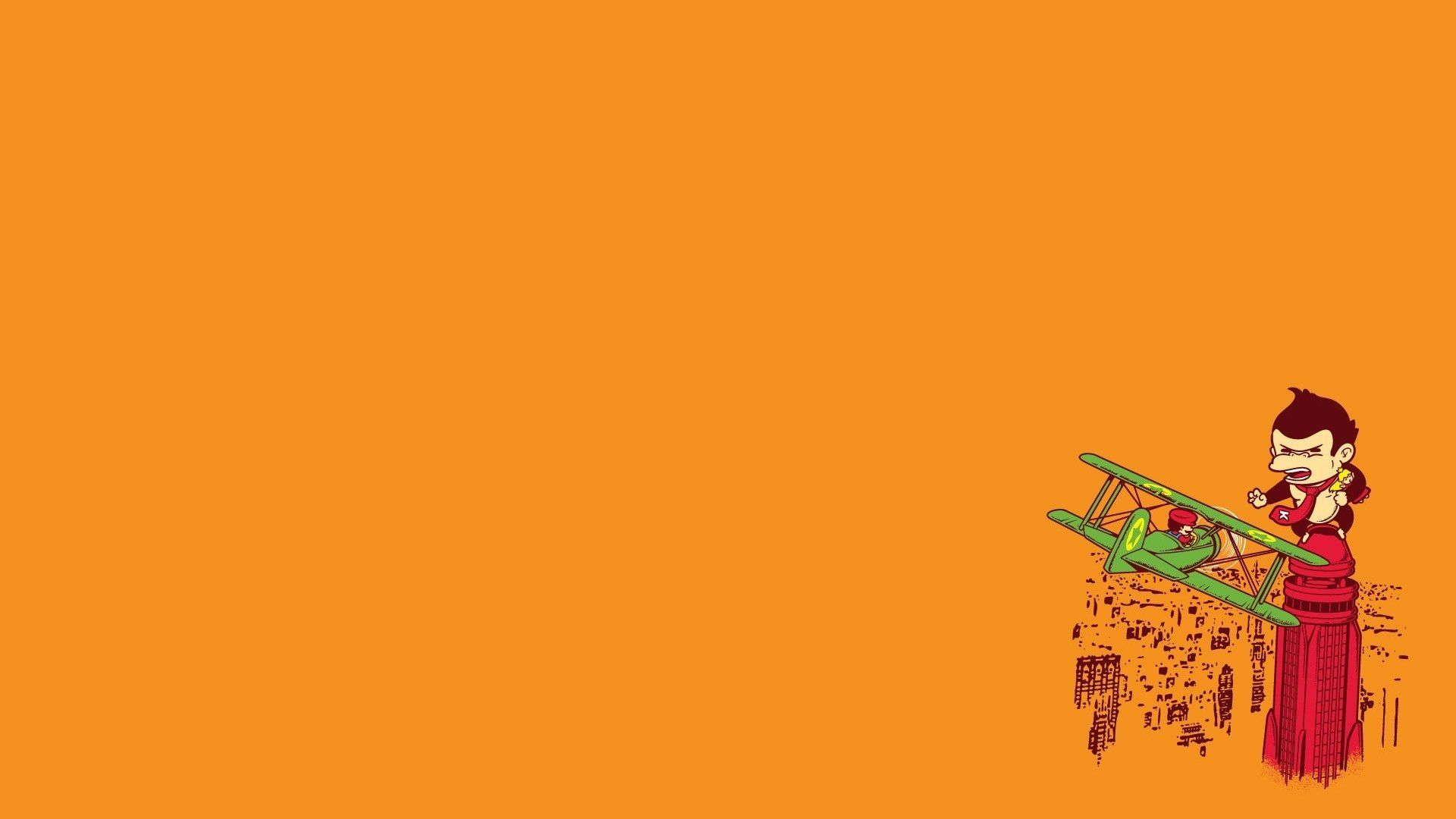 Donkey Kong con biplano arancione, 1920x1080 Full HD, Desktop