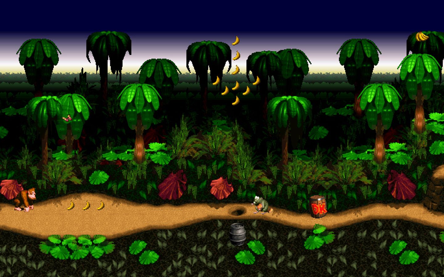 Donkey Kong giungla pixel art, 1440x900 720p, Laptop