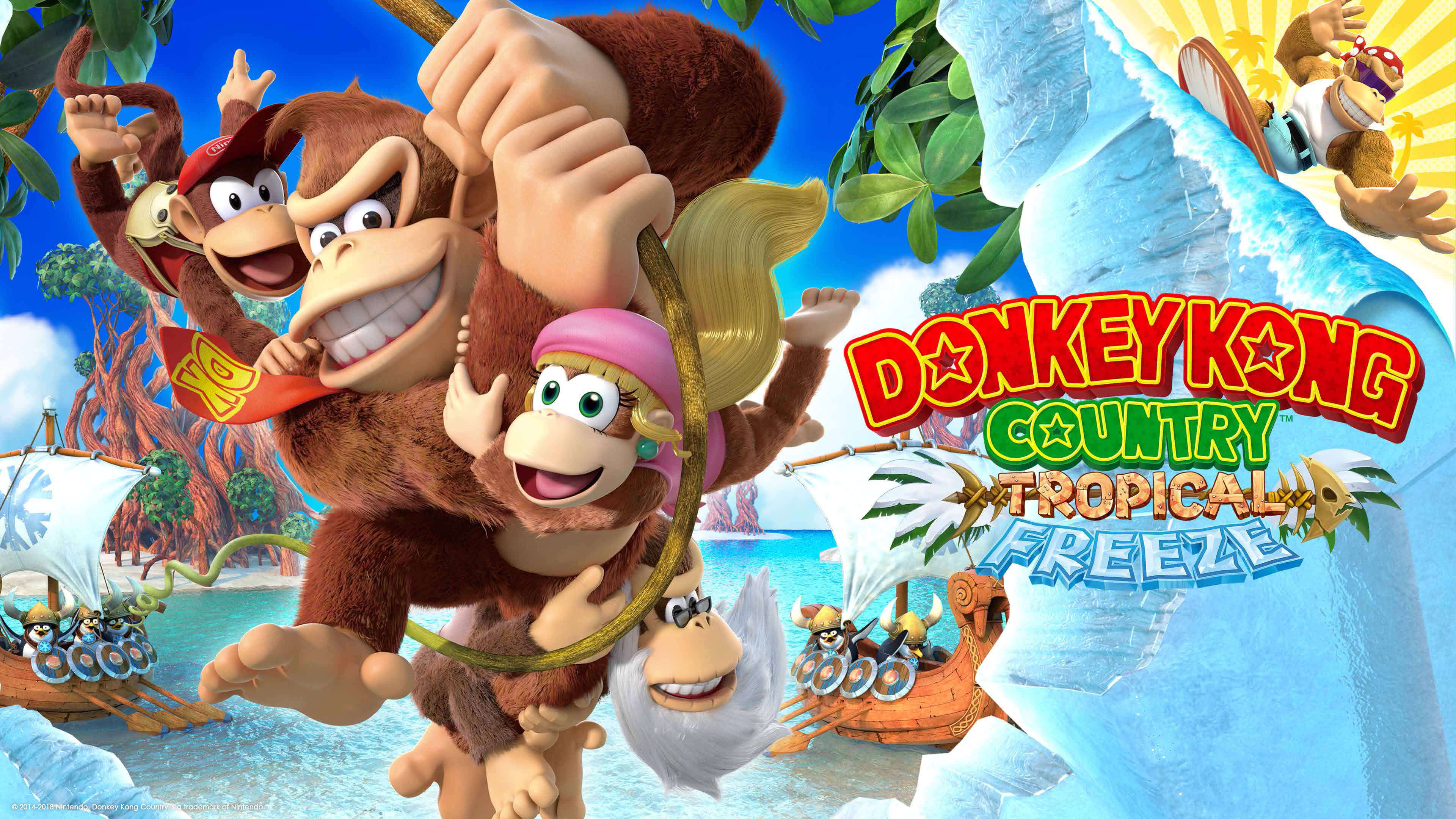 Donkey Kong Country Tropical Freeze, 3840x2160 4K, Monitor 4K