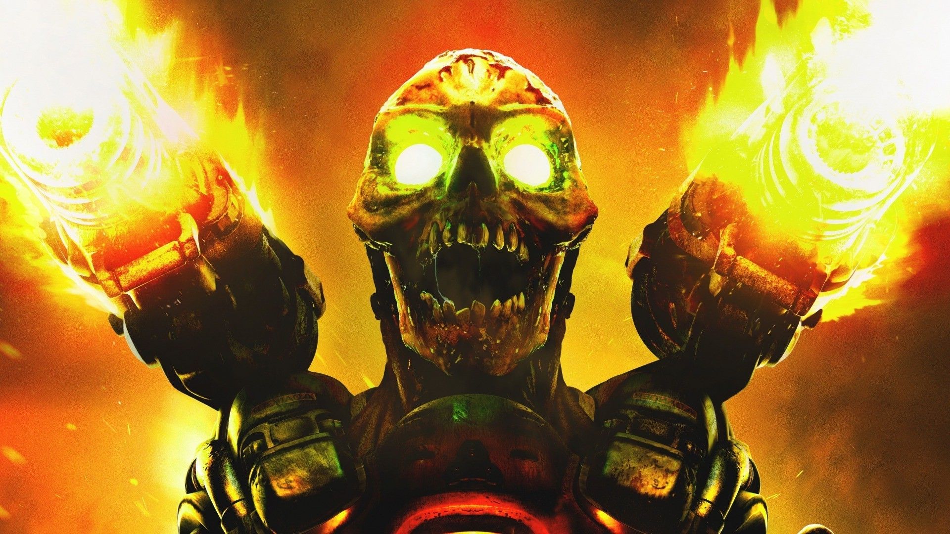Doom demone teschio fiammeggiante, 1920x1080 1080p, Desktop
