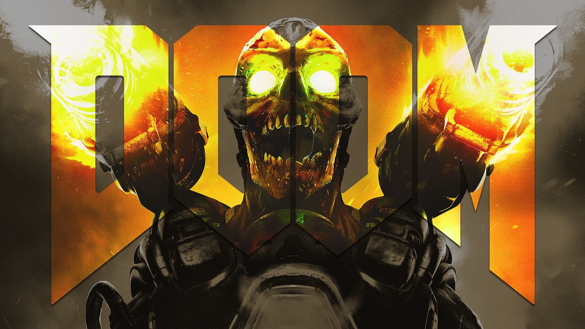 Doom logo demone teschio, 1920x1080 Full HD, Desktop