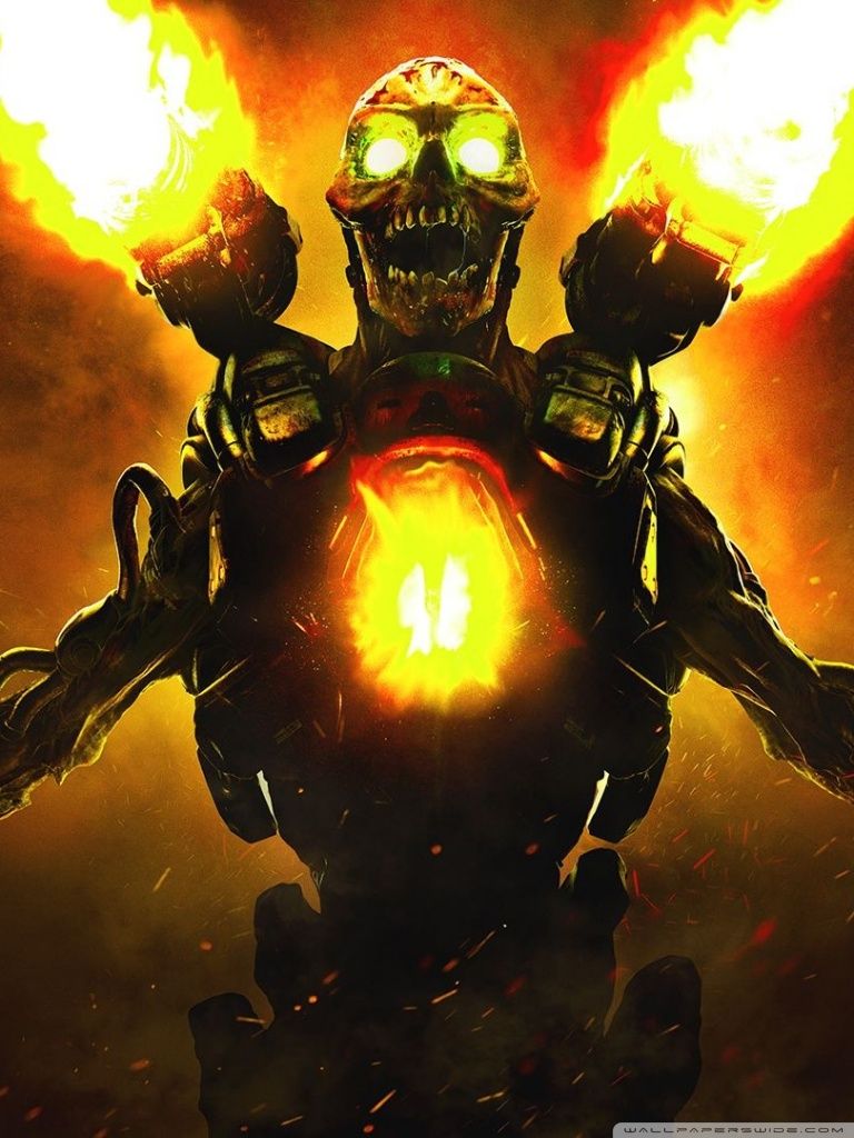Revenant Doom fiamme, 768x1024 Full HD Verticale, iPhone