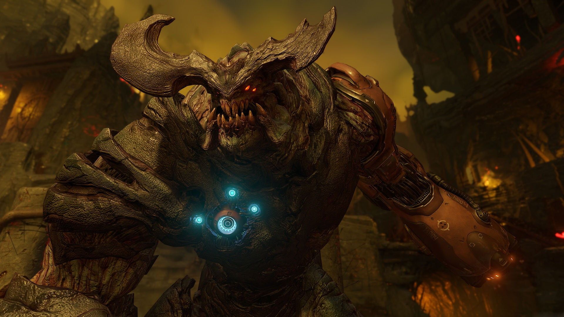 Mostro cornuto Doom 4, 1920x1080 Full HD, Laptop
