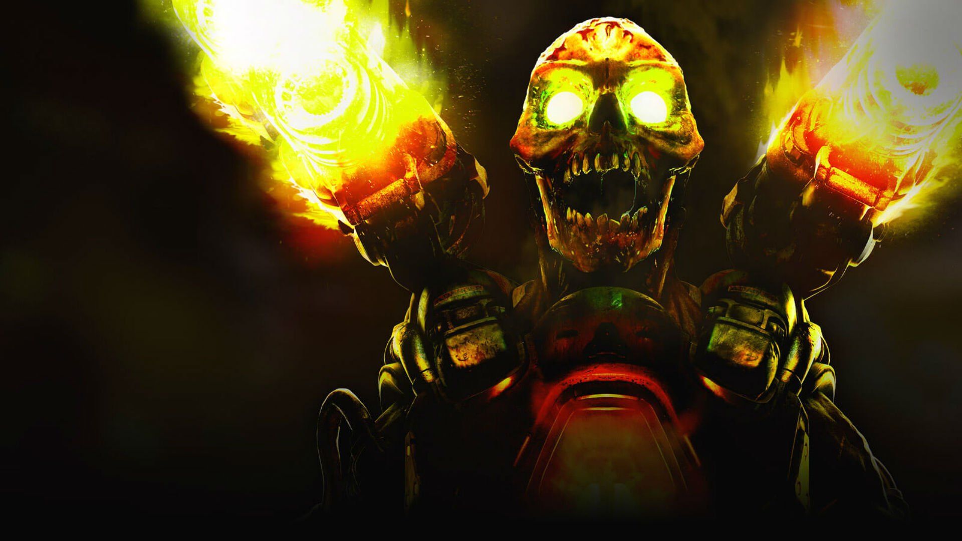 Doom teschio demoniaco fuoco, 1920x1080 1080p, Desktop