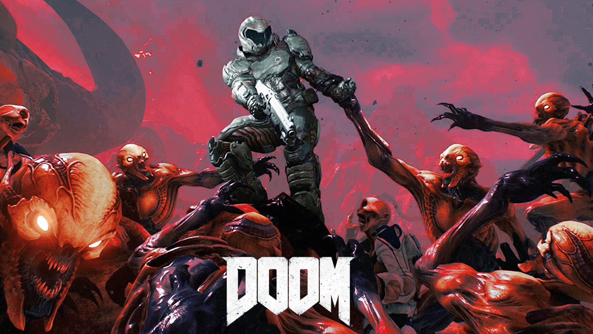 Doom Slayer contro demoni, 1920x1080 Full HD 1080p, PC Desktop