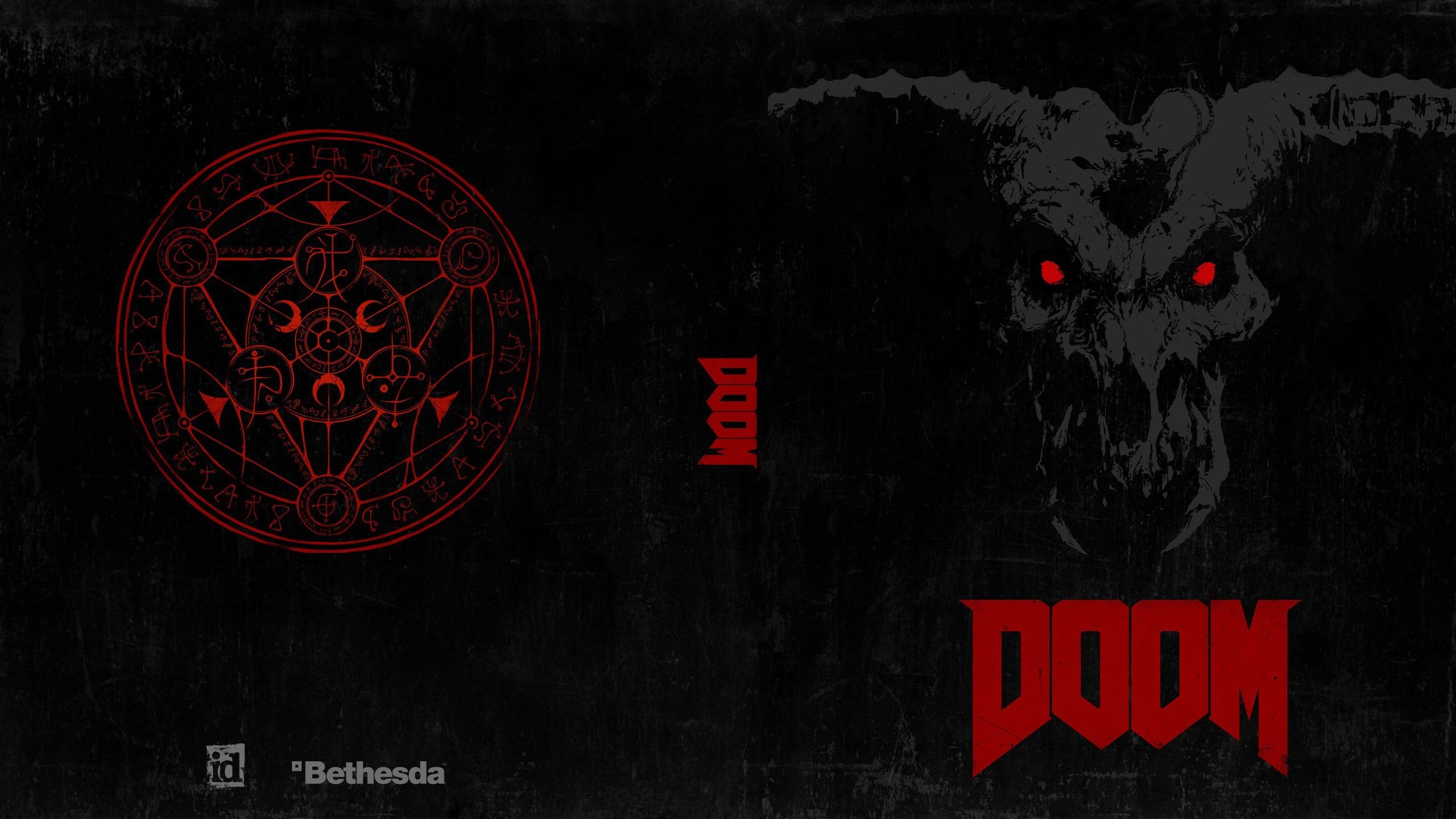Doom demone e simbolo occulto, 2560x1440 2K QHD, PC