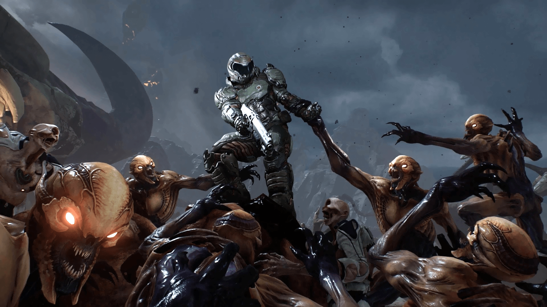 Soldato Doom contro demoni, 1920x1080 1080p, Desktop