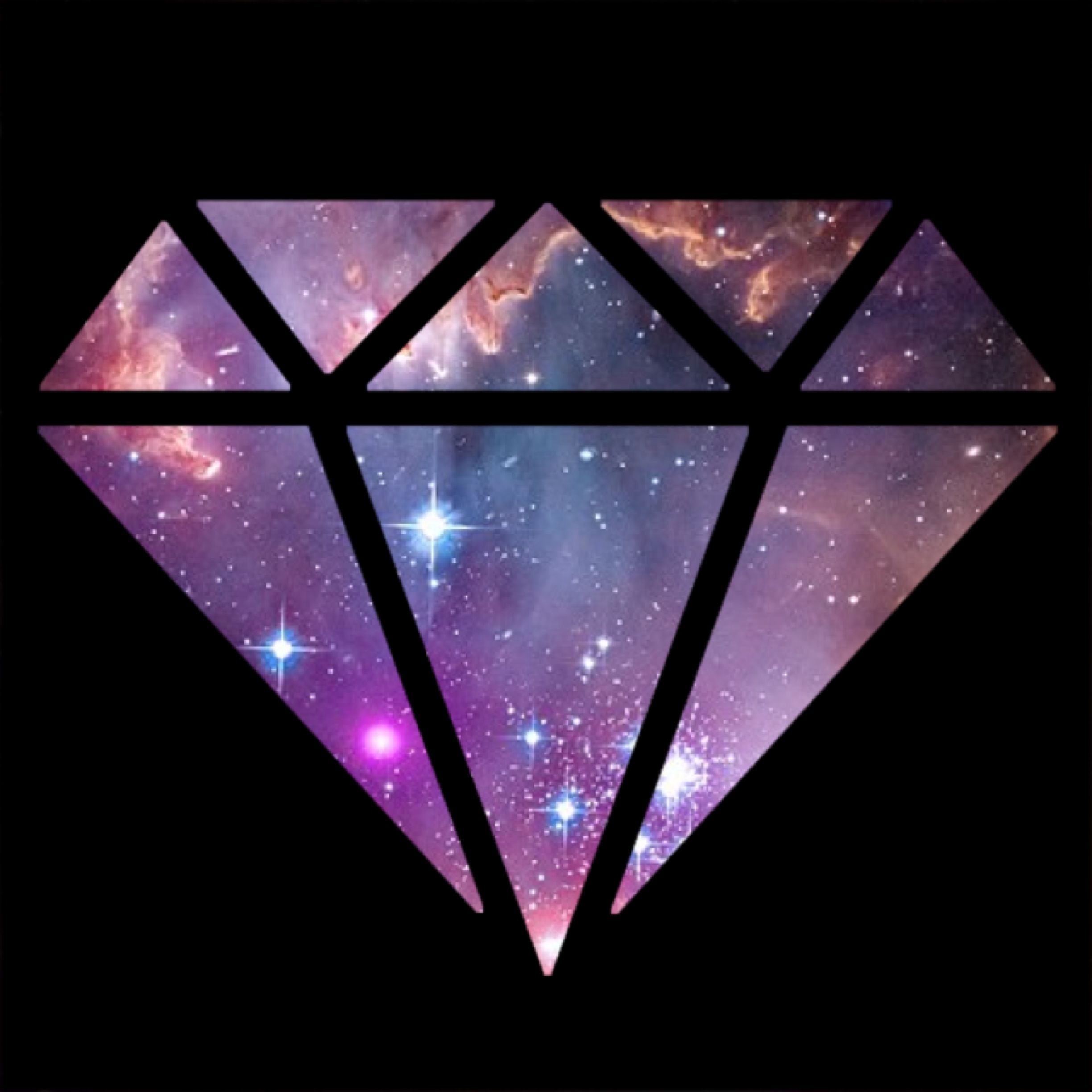 Diamante galassia sfondo nero, 2448x2448 alta risoluzione, Desktop