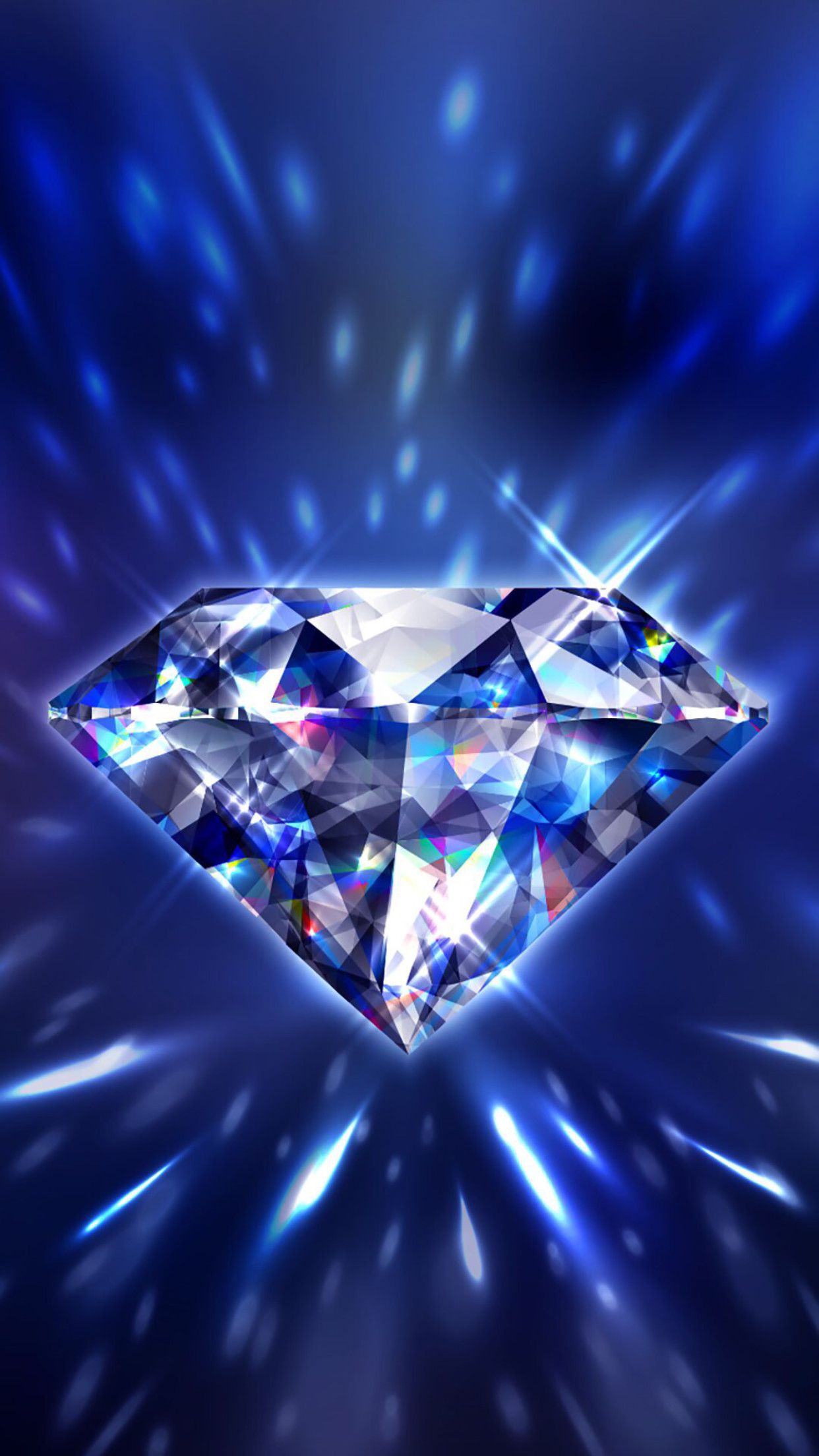 Diamante blu scintillante, 1242x2208 Verticale, iPhone Air