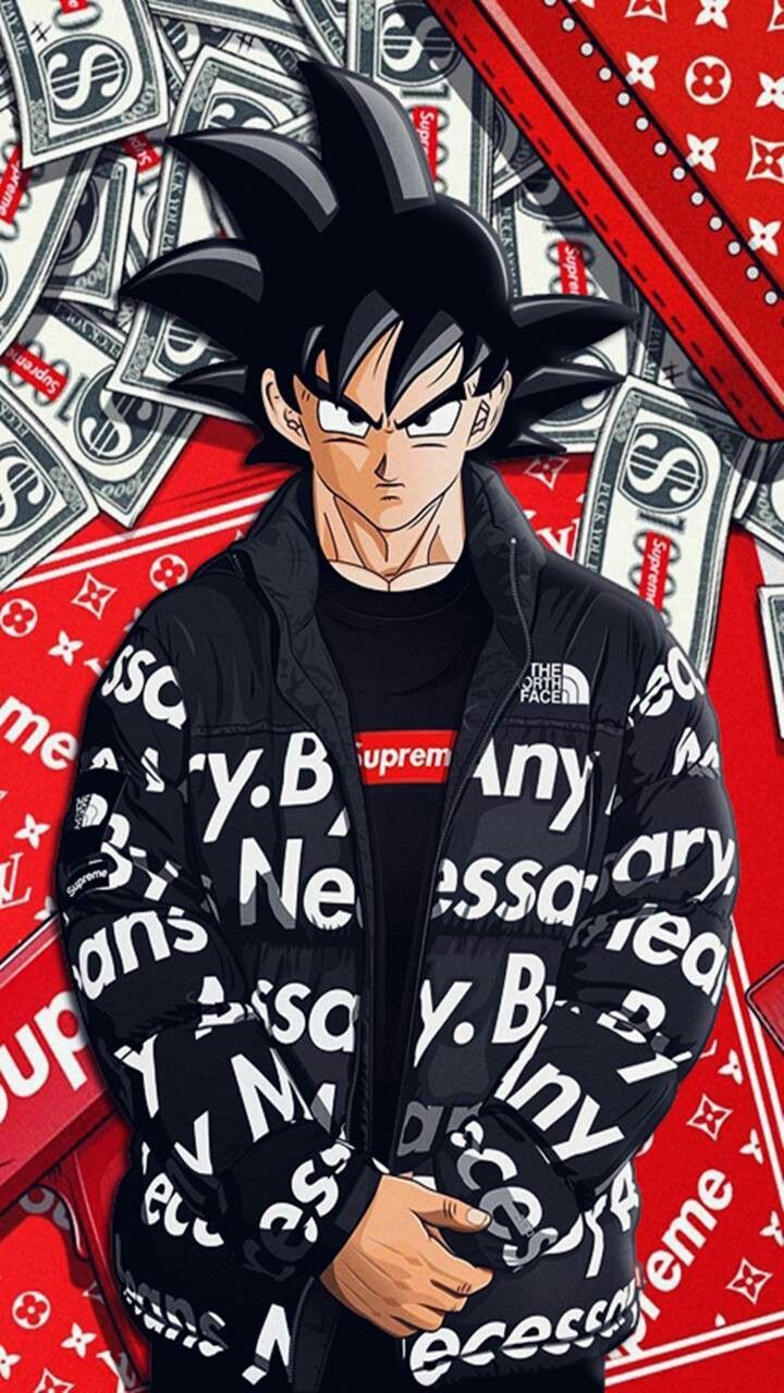 Goku Black felpa Supreme banconote, 1080x1080 HD, Desktop