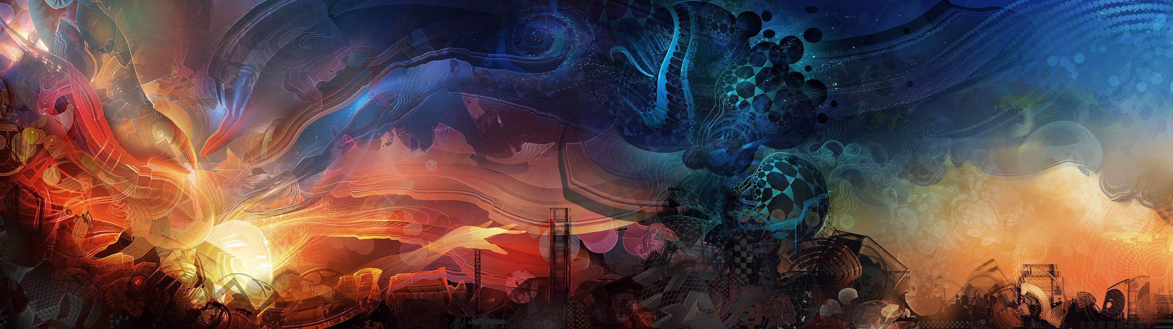 Via Lattea galassia notturna, 3840x1200 Ultrawide, Dual Monitor
