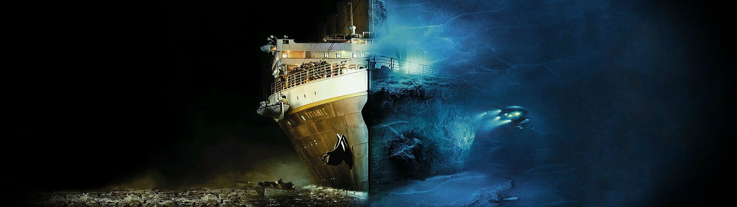 Titanic relitto oceano, 2560x720 Panoramico, Monitor Gaming