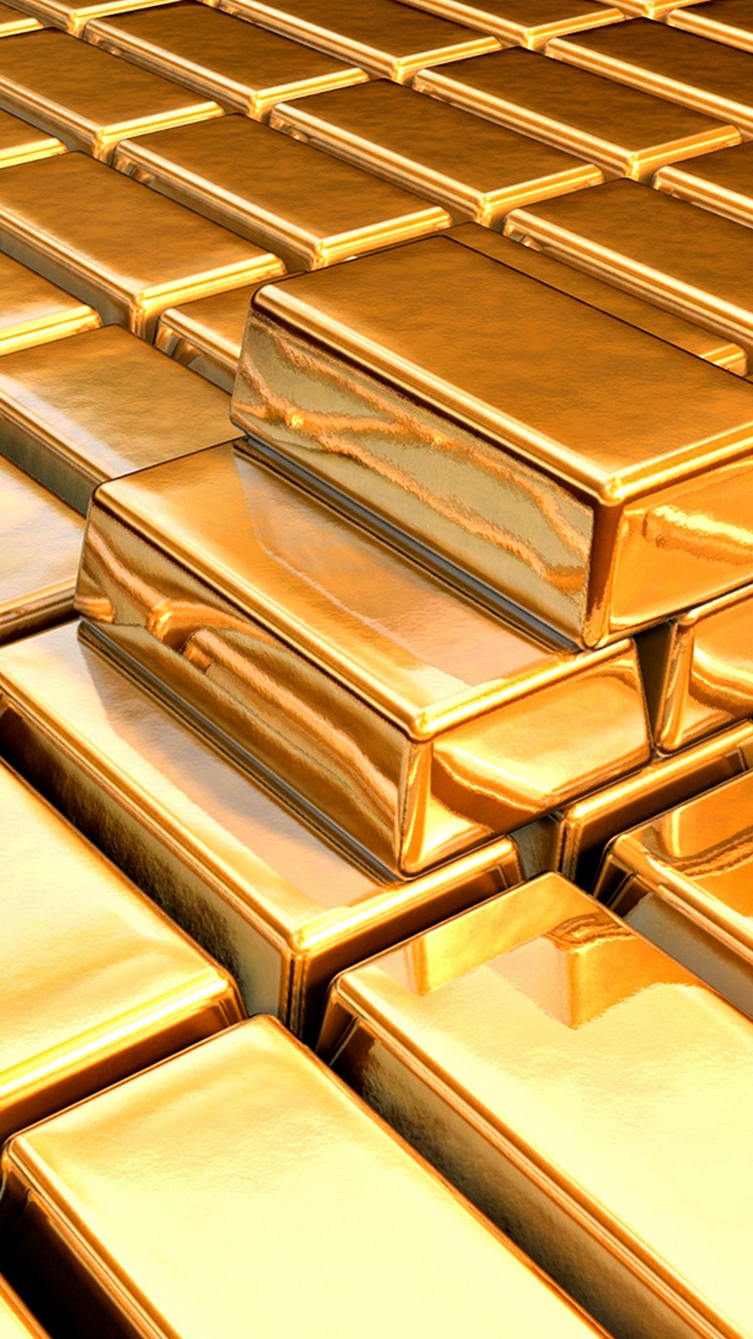 Lingotti d'oro impilati, 1080x1920 Full HD Verticale, Smartphone