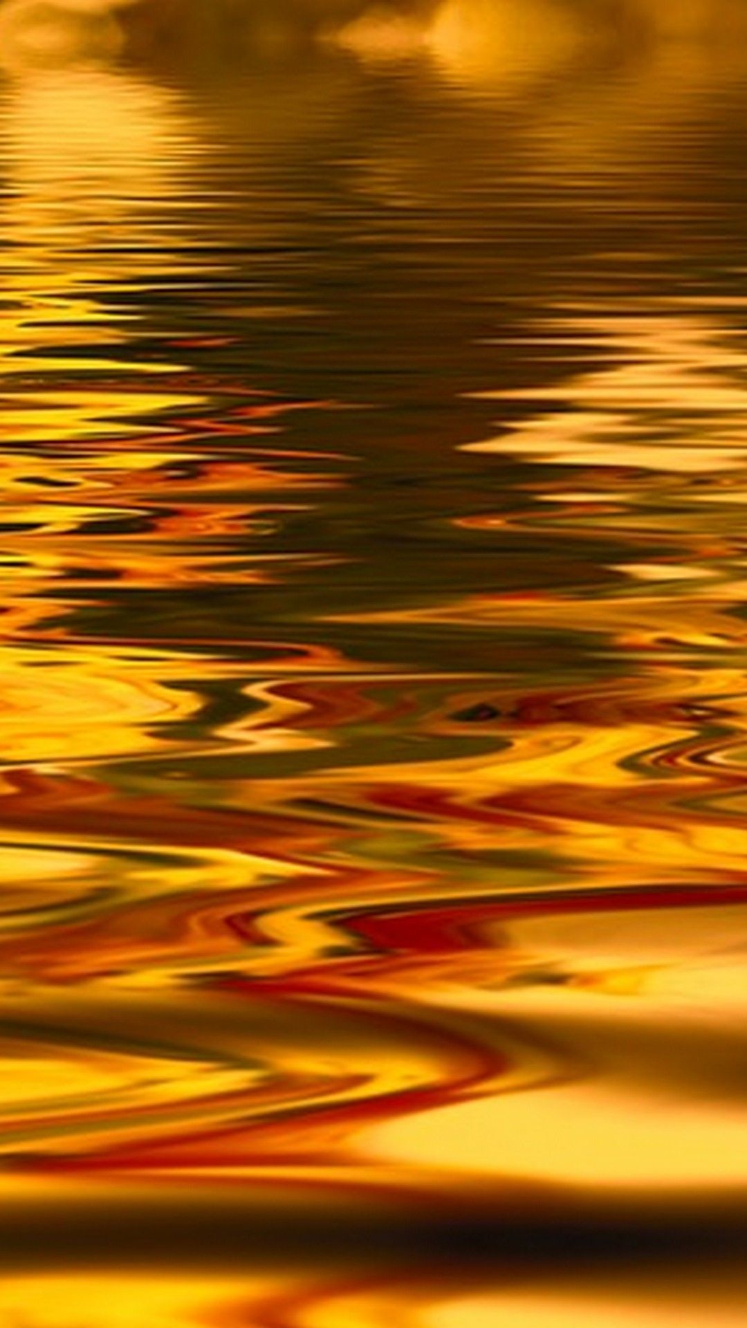 Riflessi dorati su acqua, 1080x1920 Full HD Verticale, iPhone
