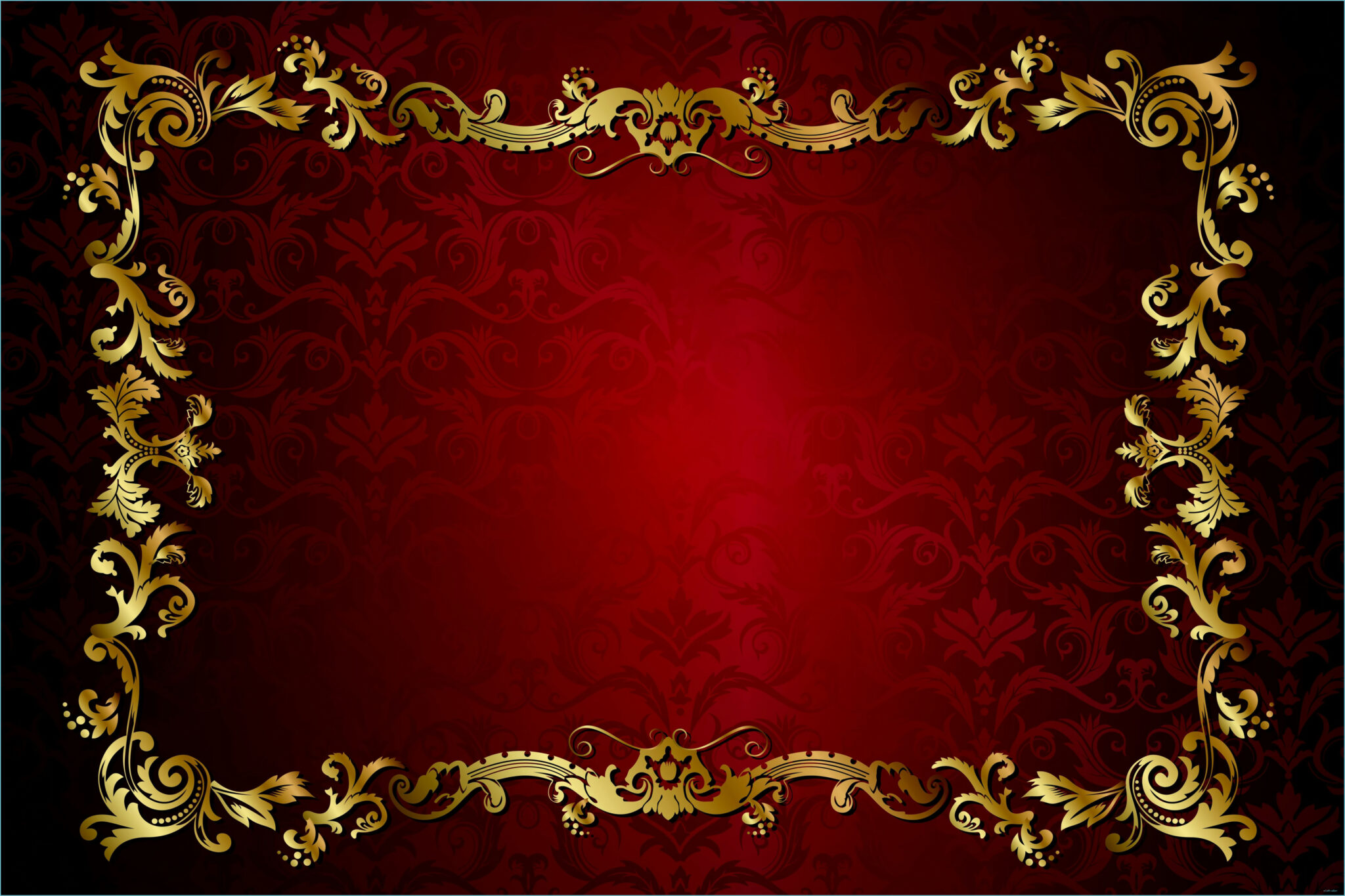Cornice dorata ornamentale rossa, 2048x1365 Hi-Res, Desktop
