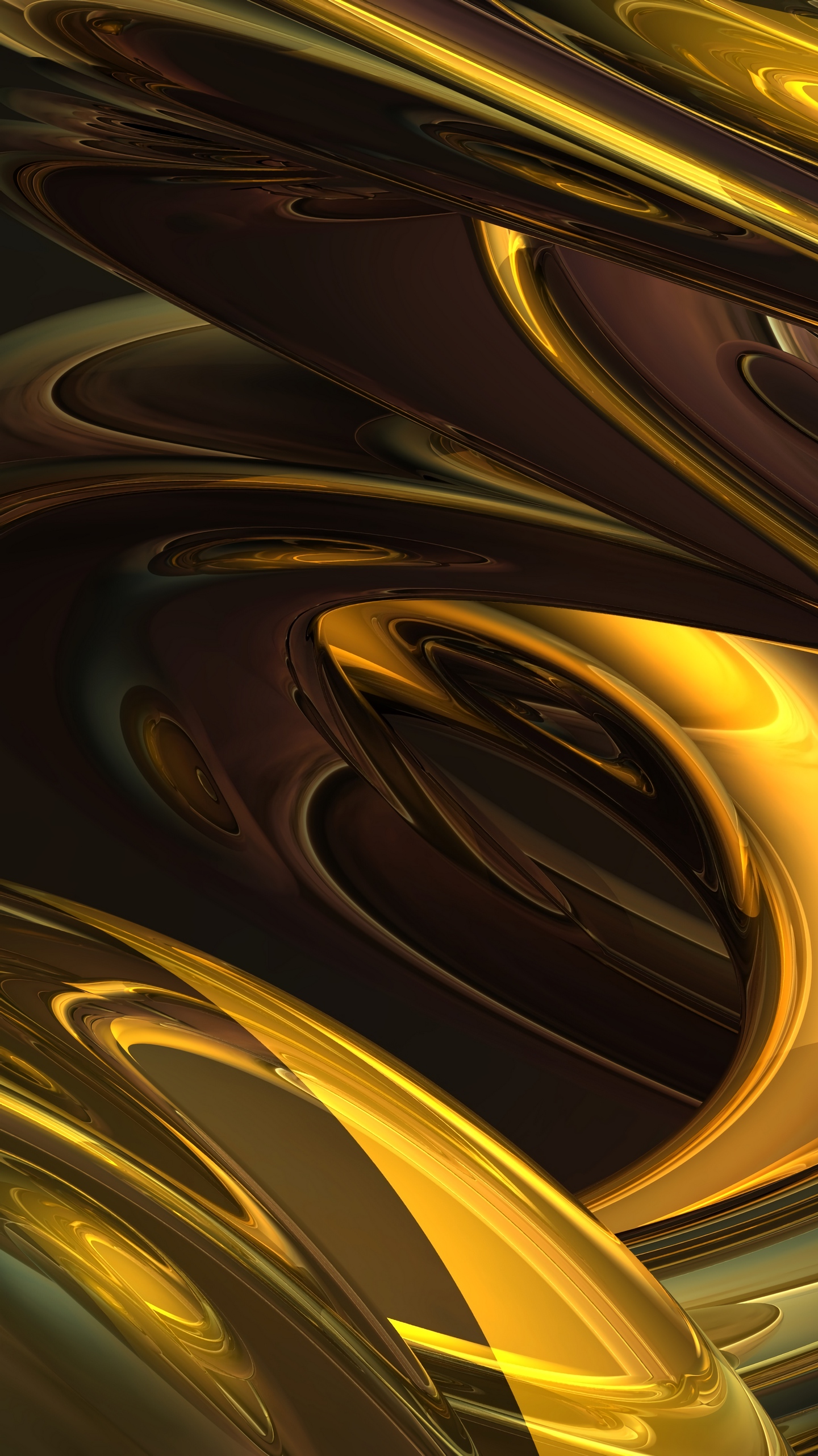 Astratto dorato ondulato, 1440x2560 Full HD Verticale, Samsung Galaxy