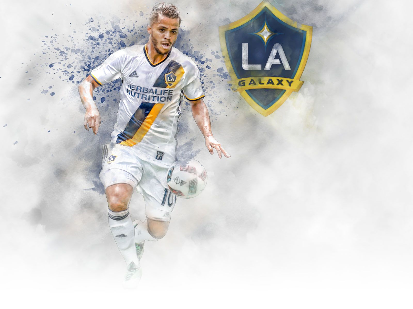 Calciatore LA Galaxy con pallone, 1600x1200 HD, ROG Asus Laptop