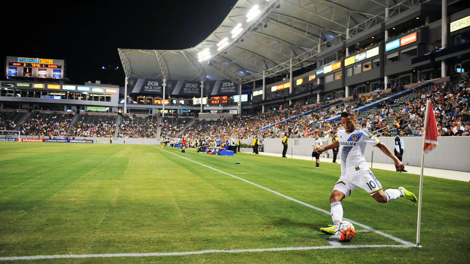 Calciatore LA Galaxy calcio d'angolo, 1920x1080 Full HD, Desktop