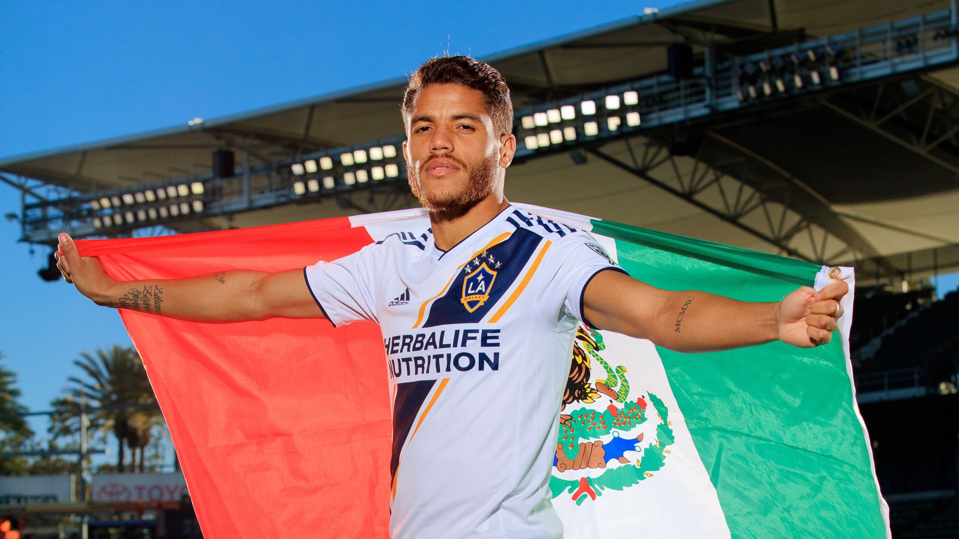 Calciatore LA Galaxy bandiera messicana, 1920x1080 Full HD, Desktop