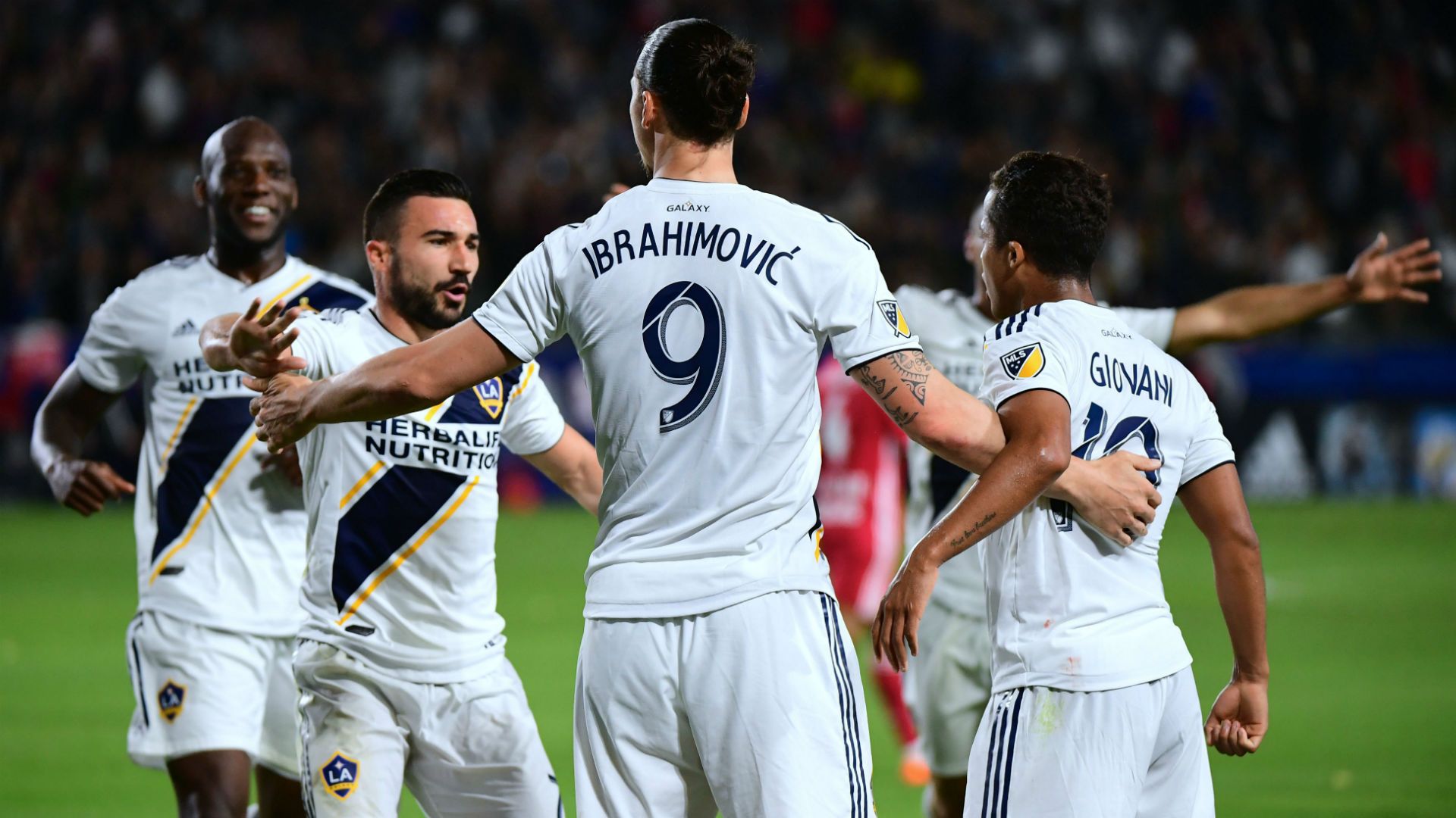Giocatori LA Galaxy Ibrahimovic esultano, 1920x1080 1080p, PC