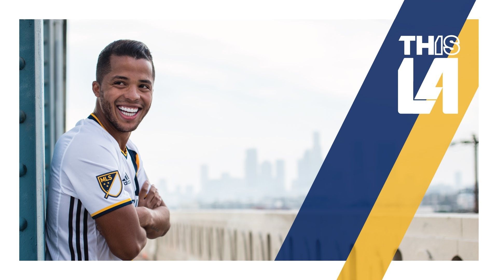 Giocatore LA Galaxy skyline città, 1920x1080 Full HD 1080p, Desktop