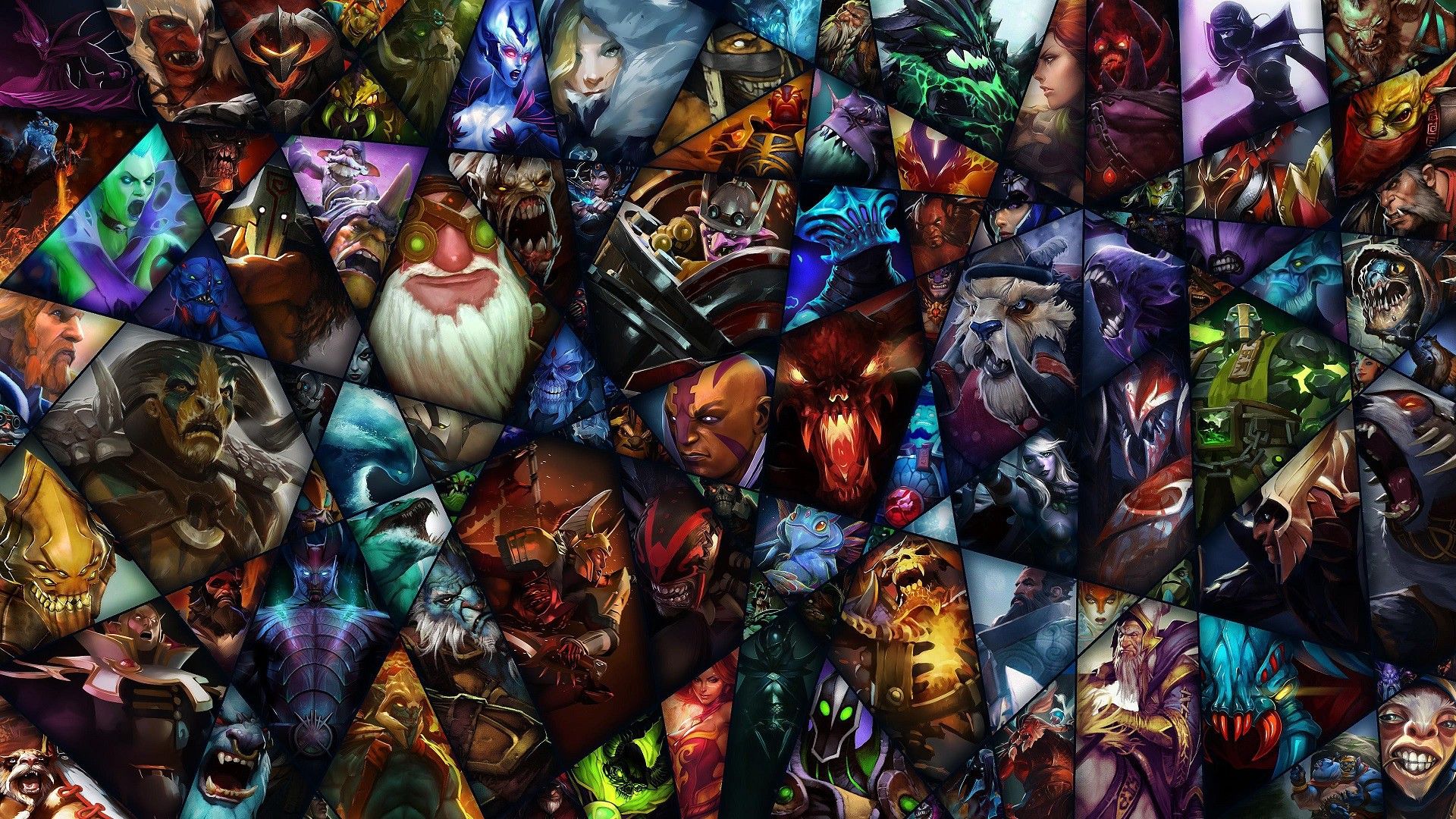 Collage eroi Dota 2, 1920x1080 1080p, PC